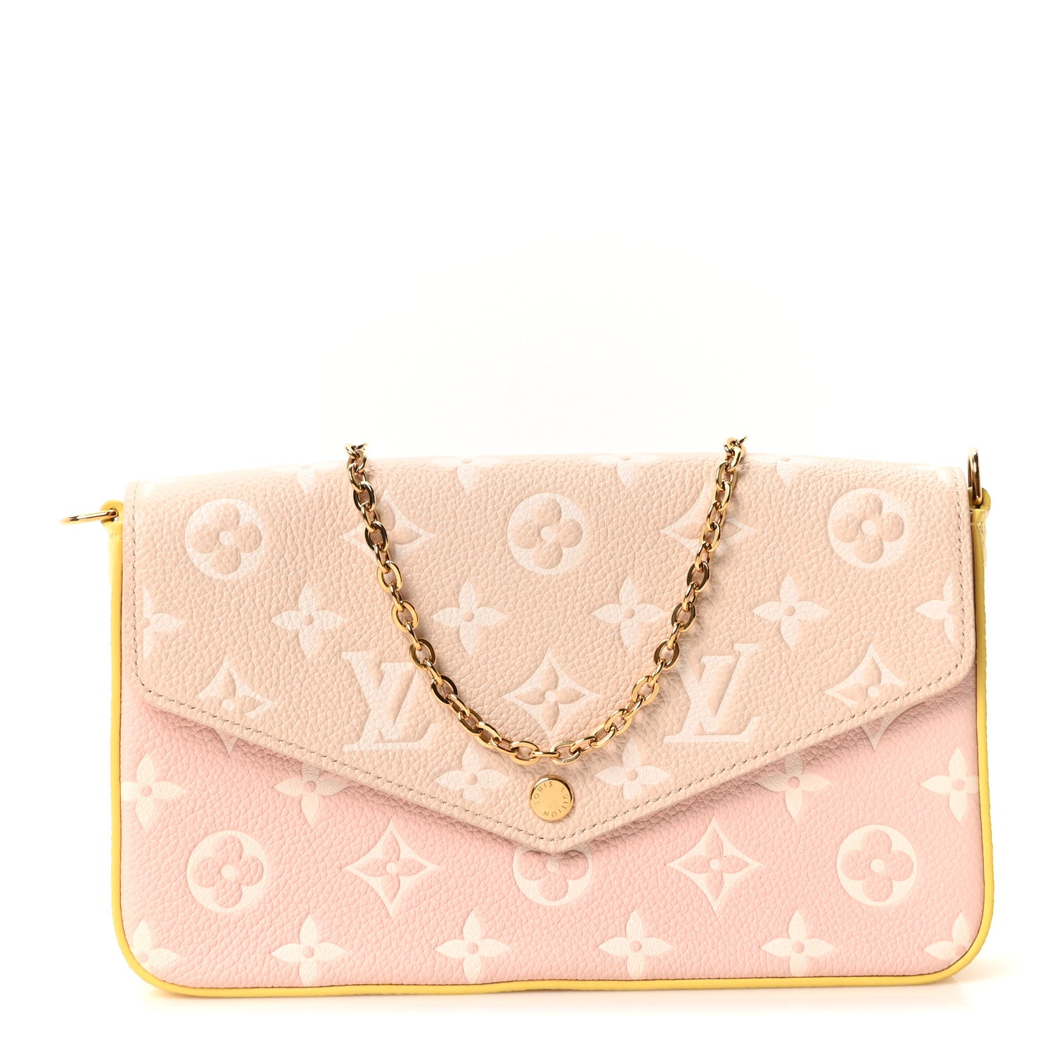 Empreinte Spring in the City Felicie Pochette Chain Wallet Pink Beige Yellow