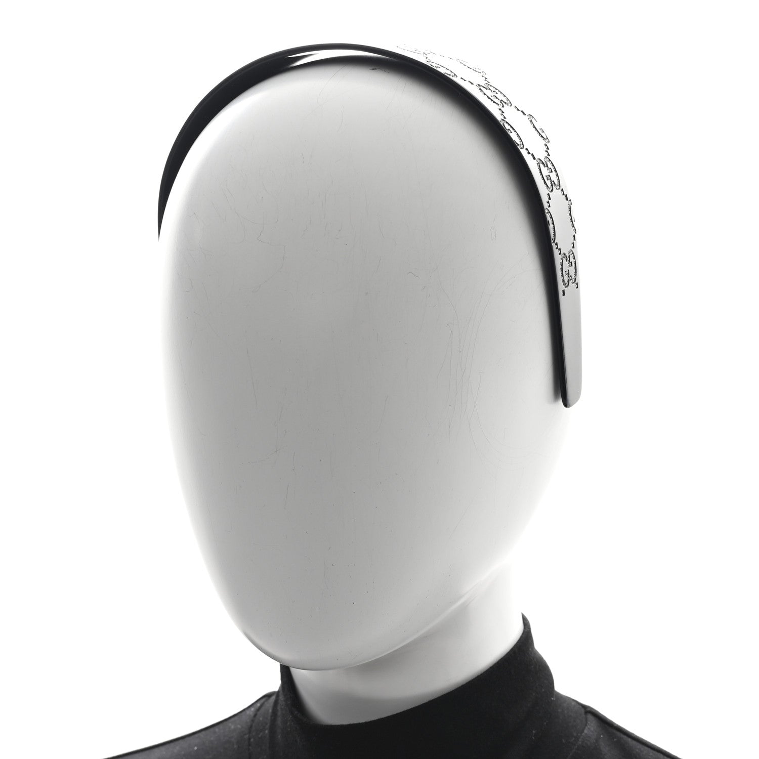 Resin Crystal Interlocking G Headband Black