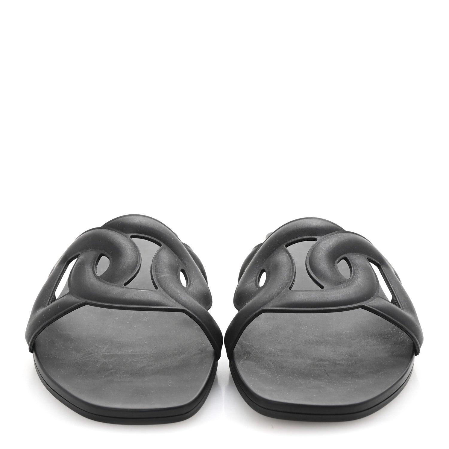 Rubber Aloha Sandals 39 Black
