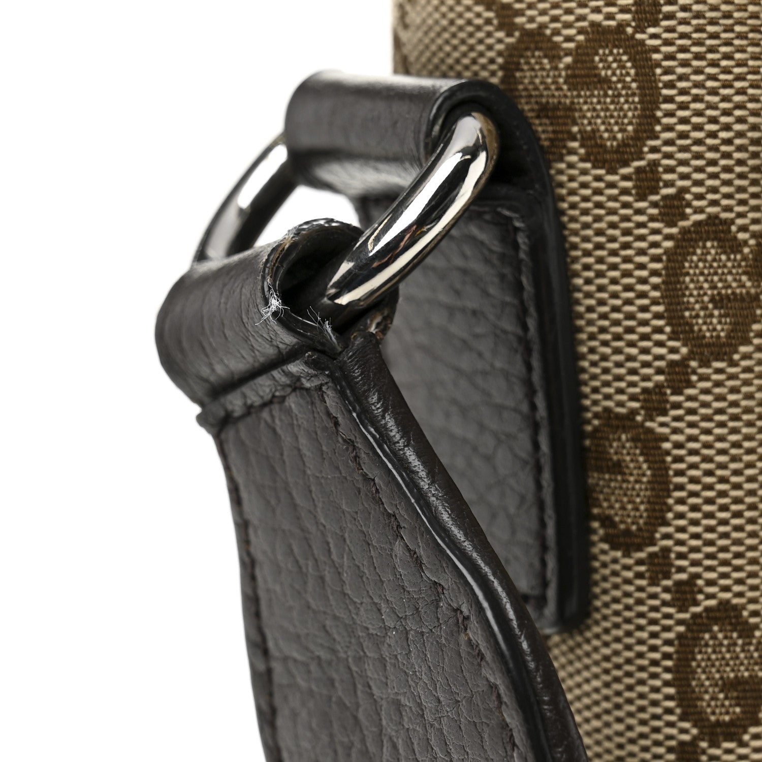 Monogram Flap Messenger Bag Beige Dark Brown