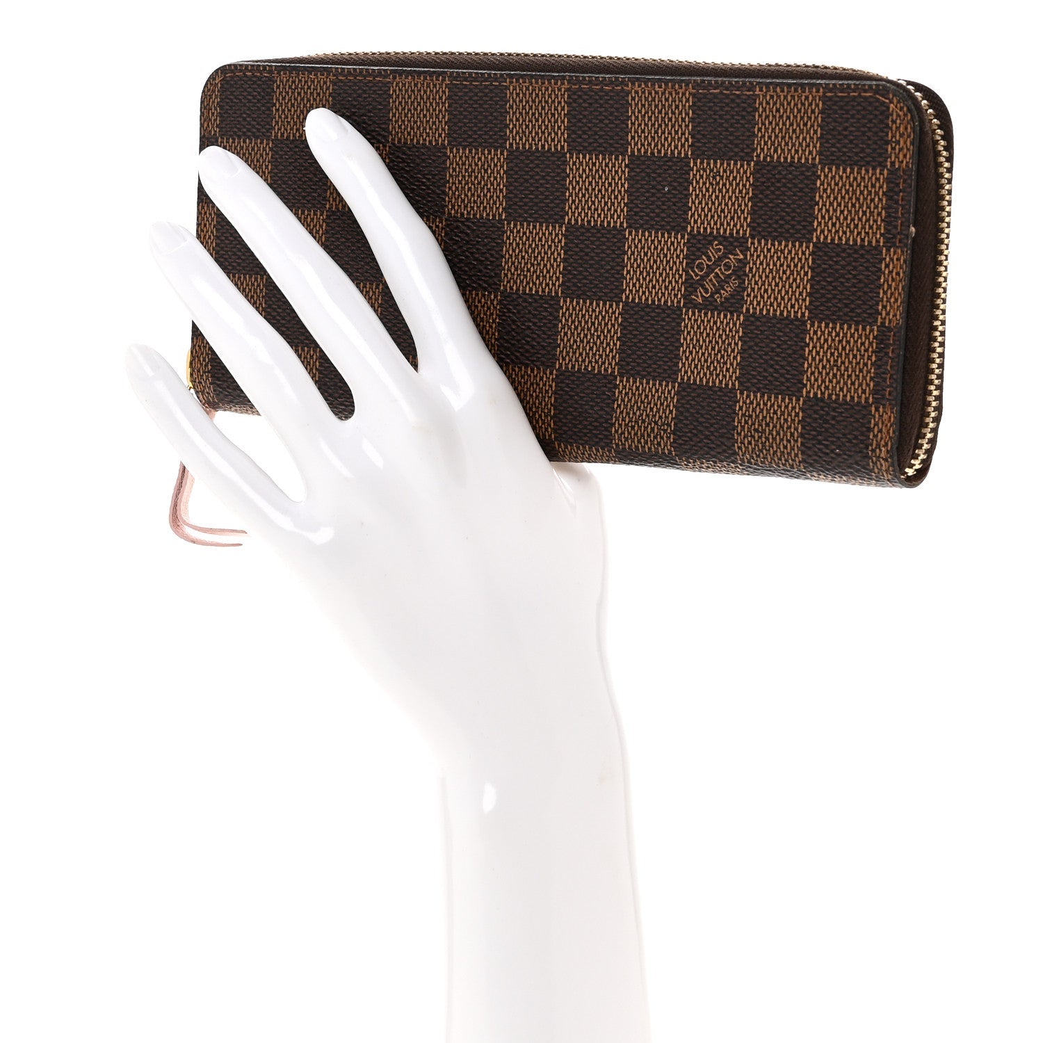 Damier Ebene Clemence Wallet Rose Ballerine