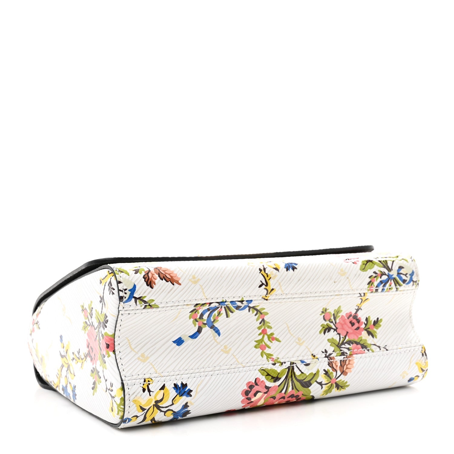 Epi Romantic Blossoms Twist Shoulder Bag MM White