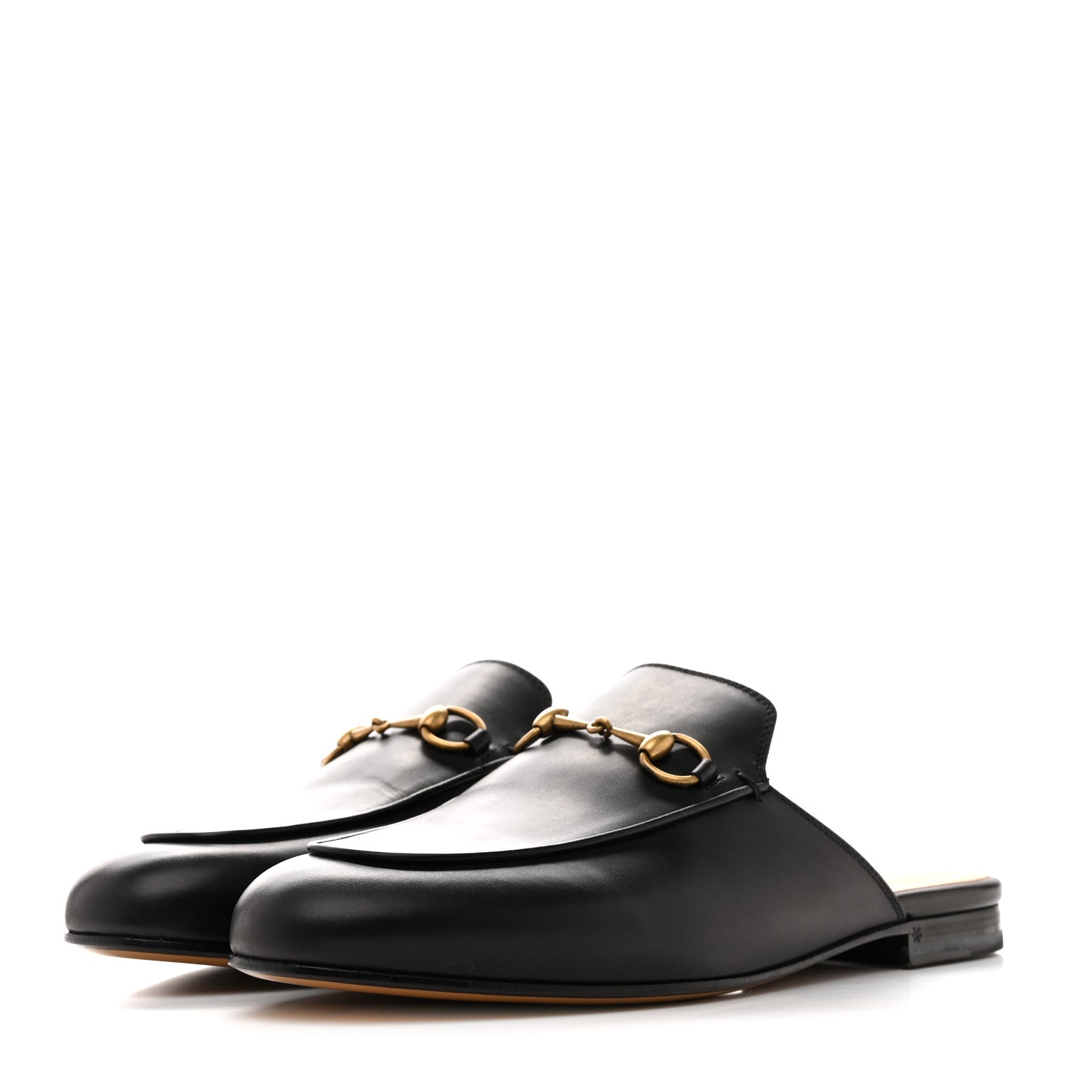 Calfskin Womens Princetown Slippers 40 Black