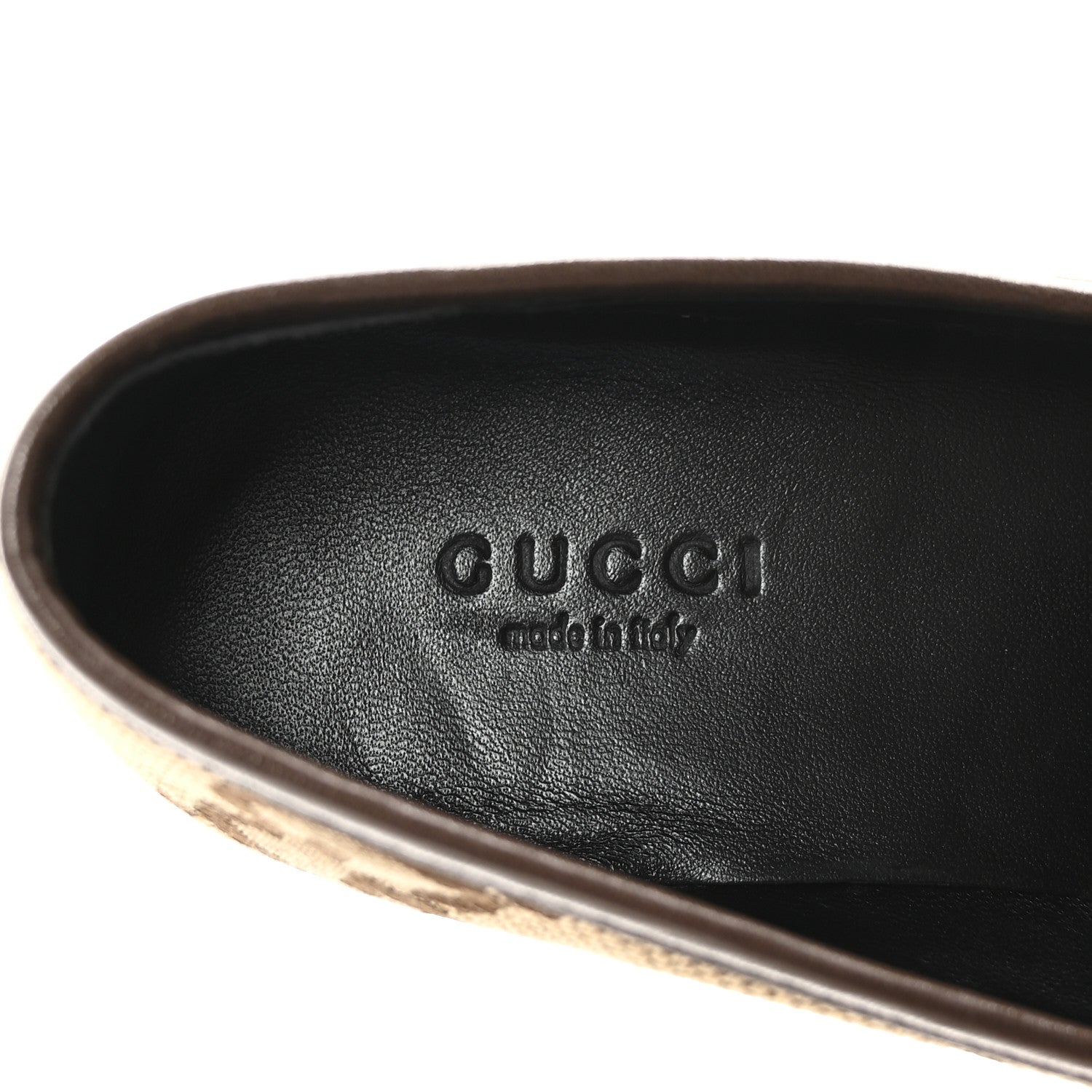 Monogram Jumbo GG Malaga Kid Horsebit Womens Jordaan Loafers 36.5 Camel Ebony New Acero Beige