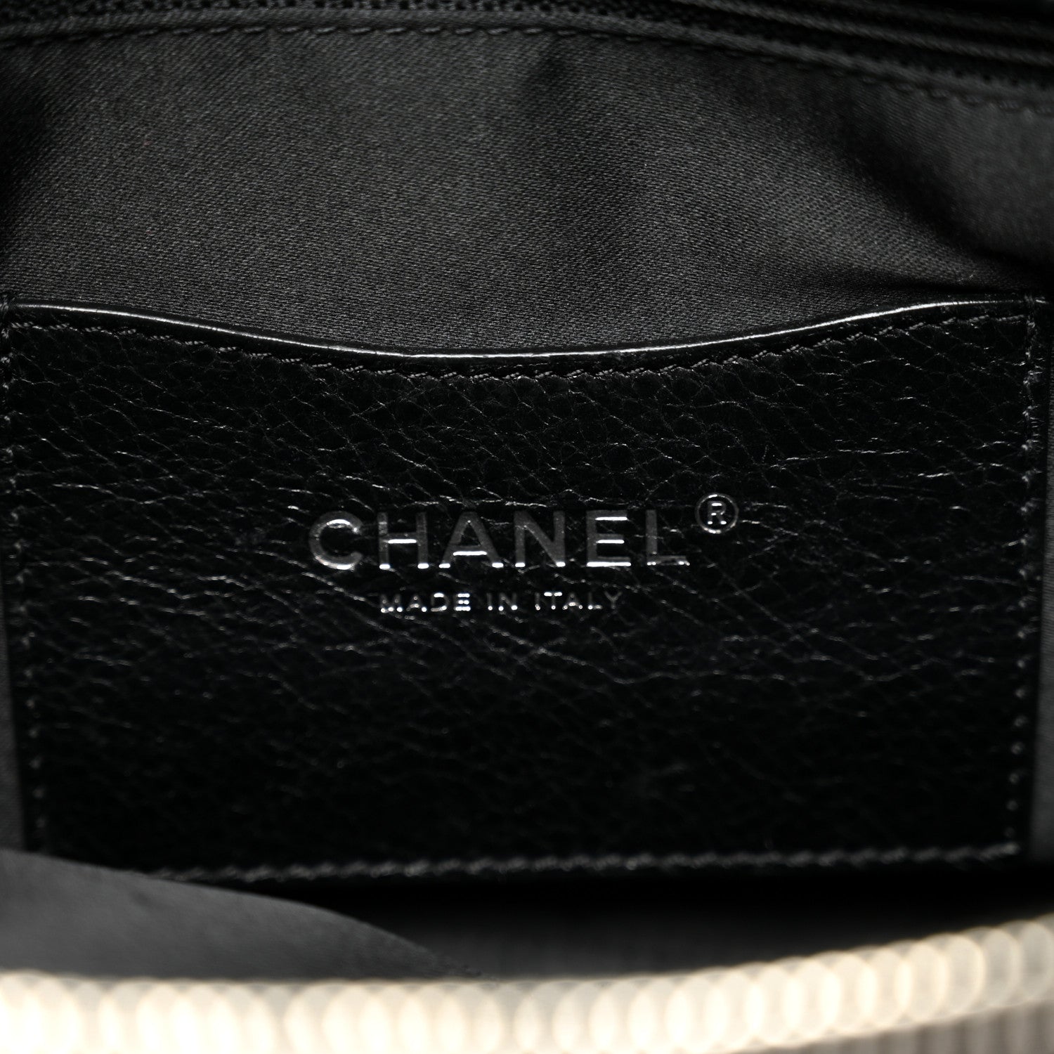 Glazed Calfskin On the Road Zip Tote Black