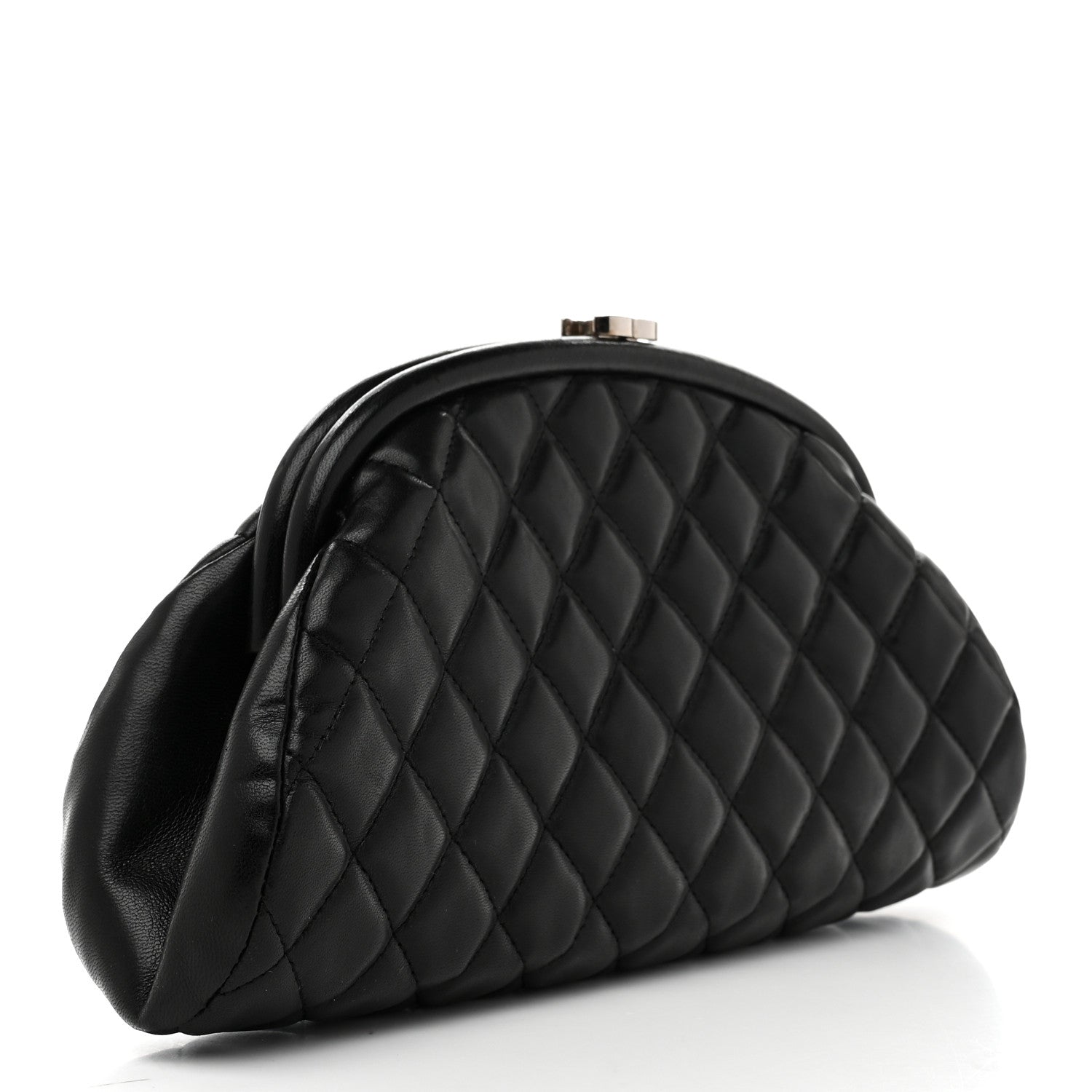 Lambskin Quilted Timeless Clutch Black