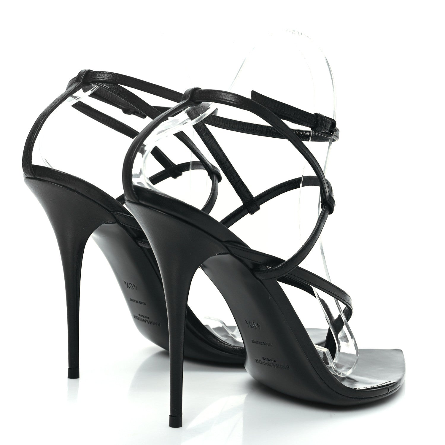 Calfskin Gippy Thong 110 Sandals 40.5 Black