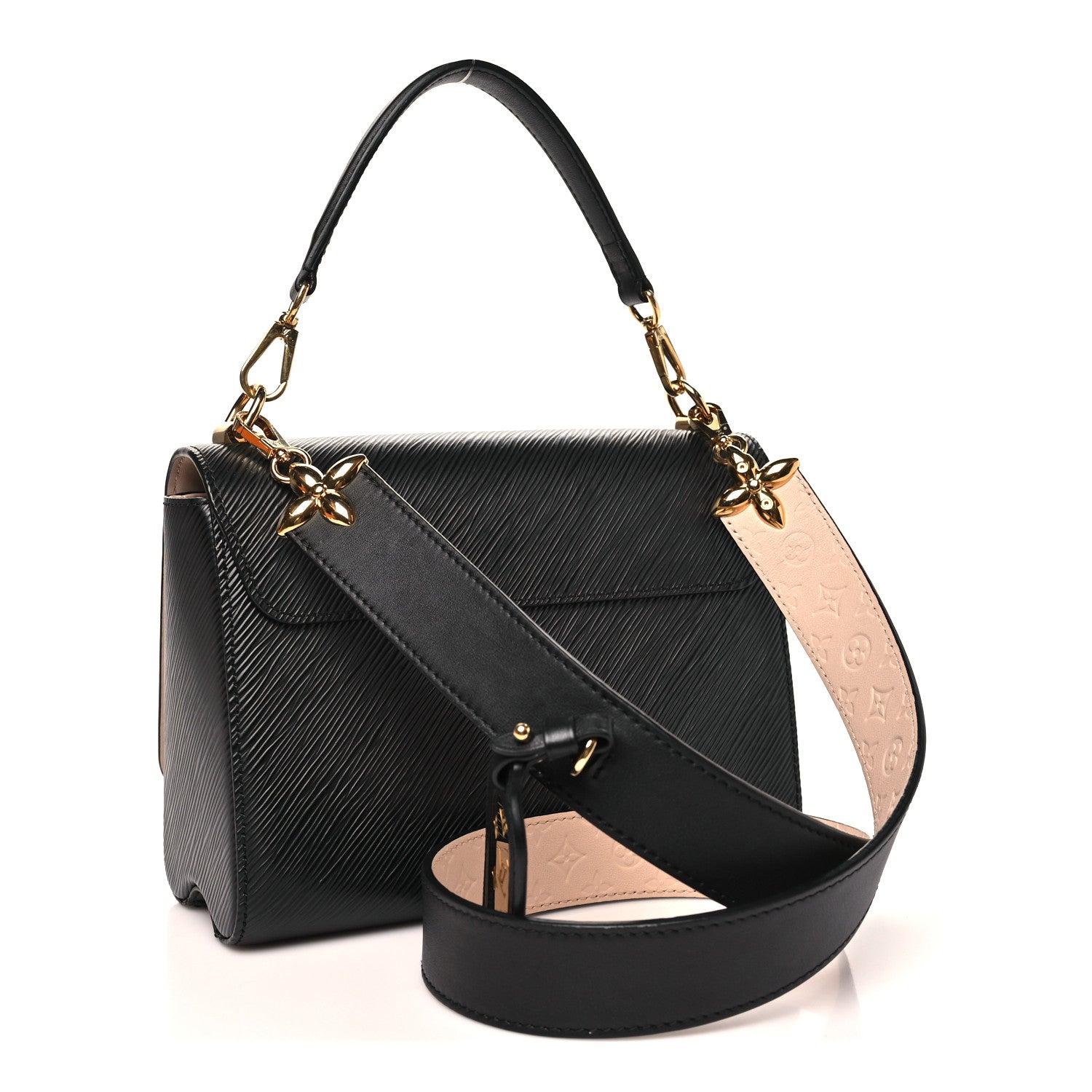 Epi Twist Top Handle Shoulder Bag MM Black
