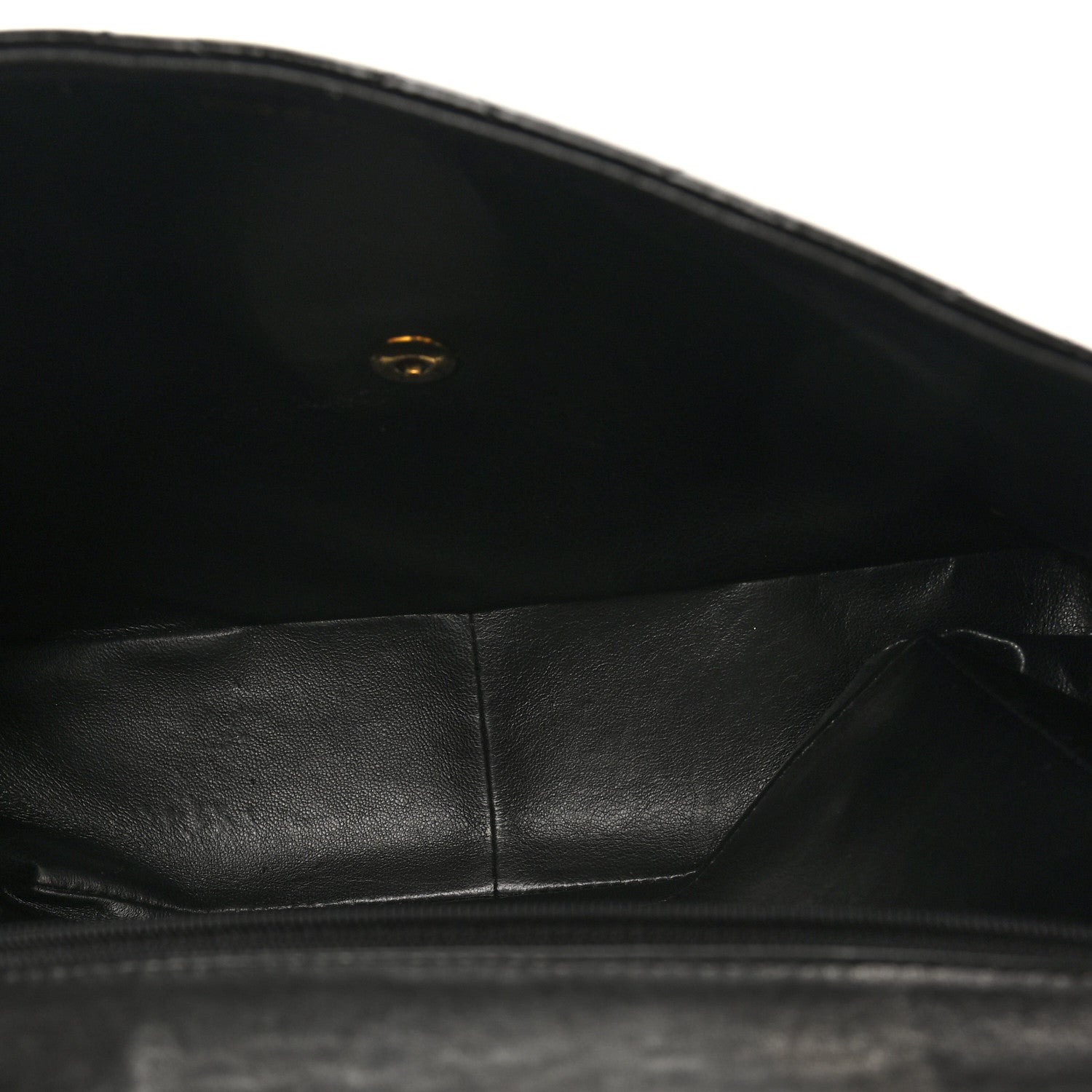 Patent Quilted XL Jumbo Single Flap Black