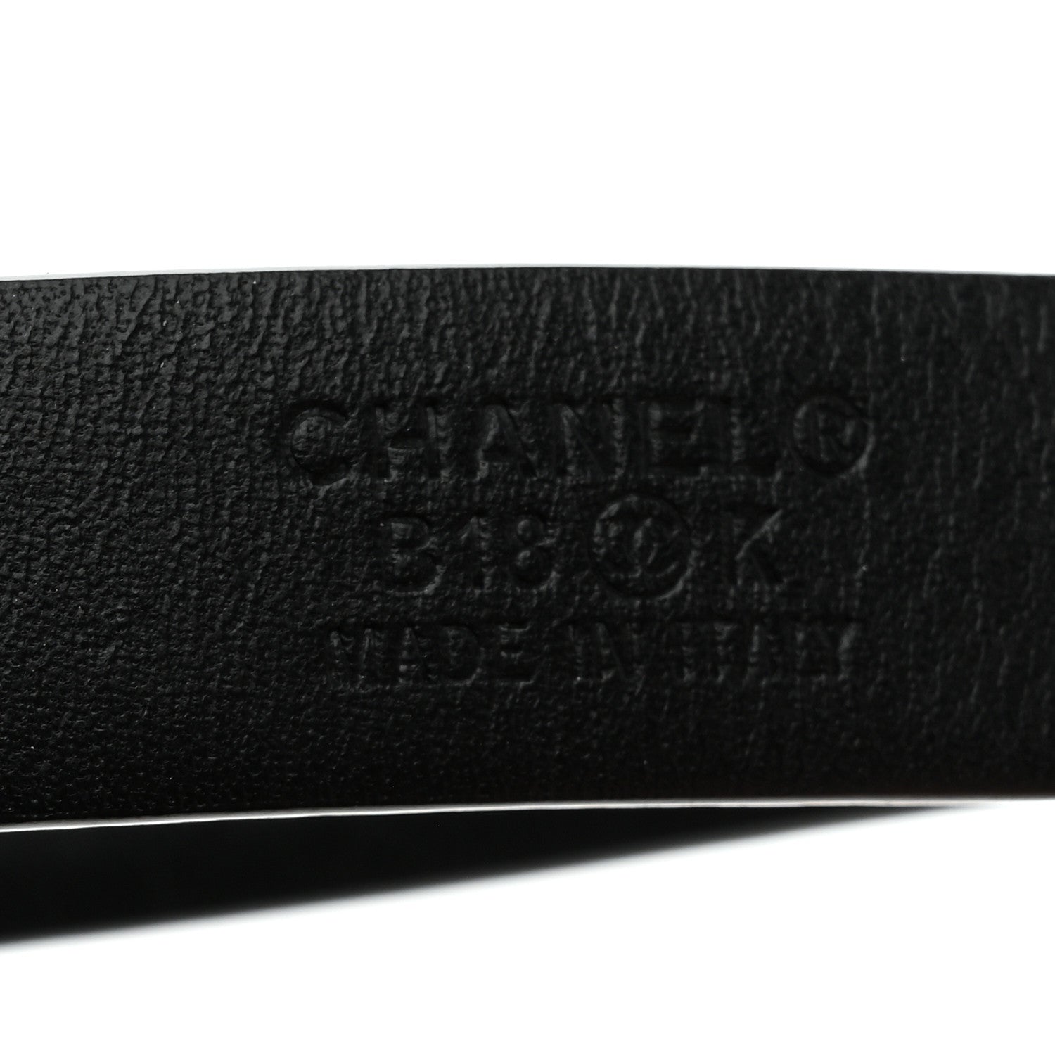 Lambskin Crystal CC Chain Belt 80 32 Black