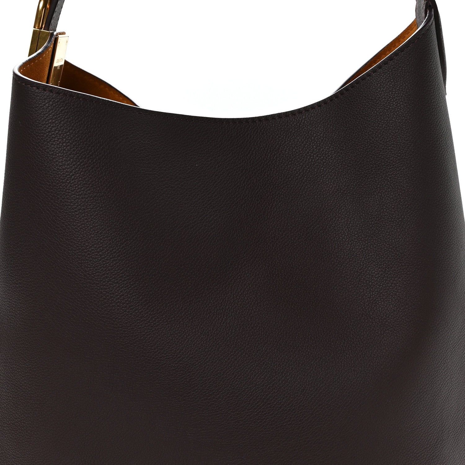 Grained Calfskin Low Key Hobo MM Chocolate