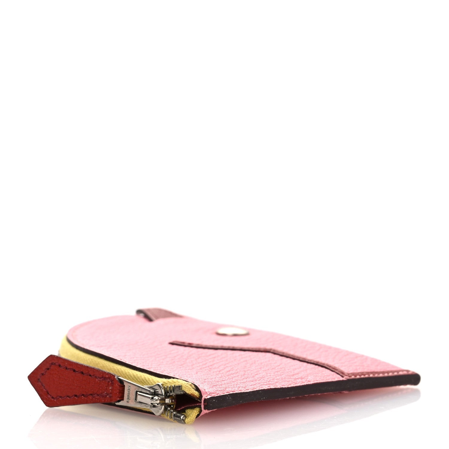 Chevre Mysore Paddock Change Purse Rose Confetti Brique
