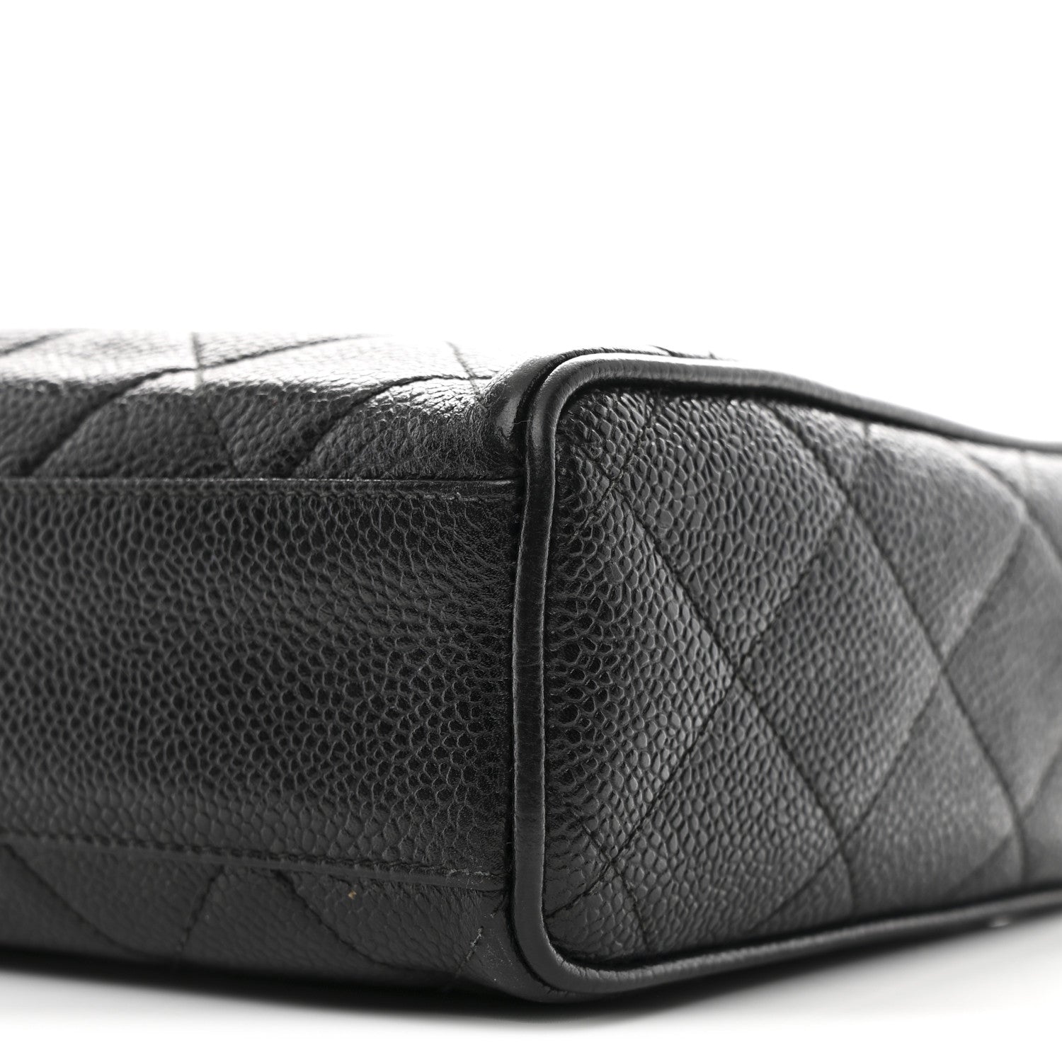 Caviar Quilted Camera Case Black