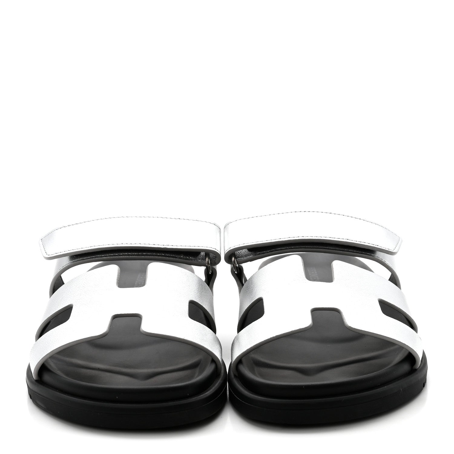 Metallic Goatskin Womens Chypre Sandals 36 Argent