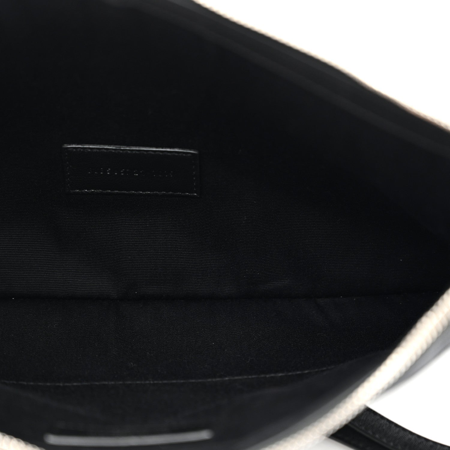 Linen Canvas Rive Gouche Zipped Pouch Black