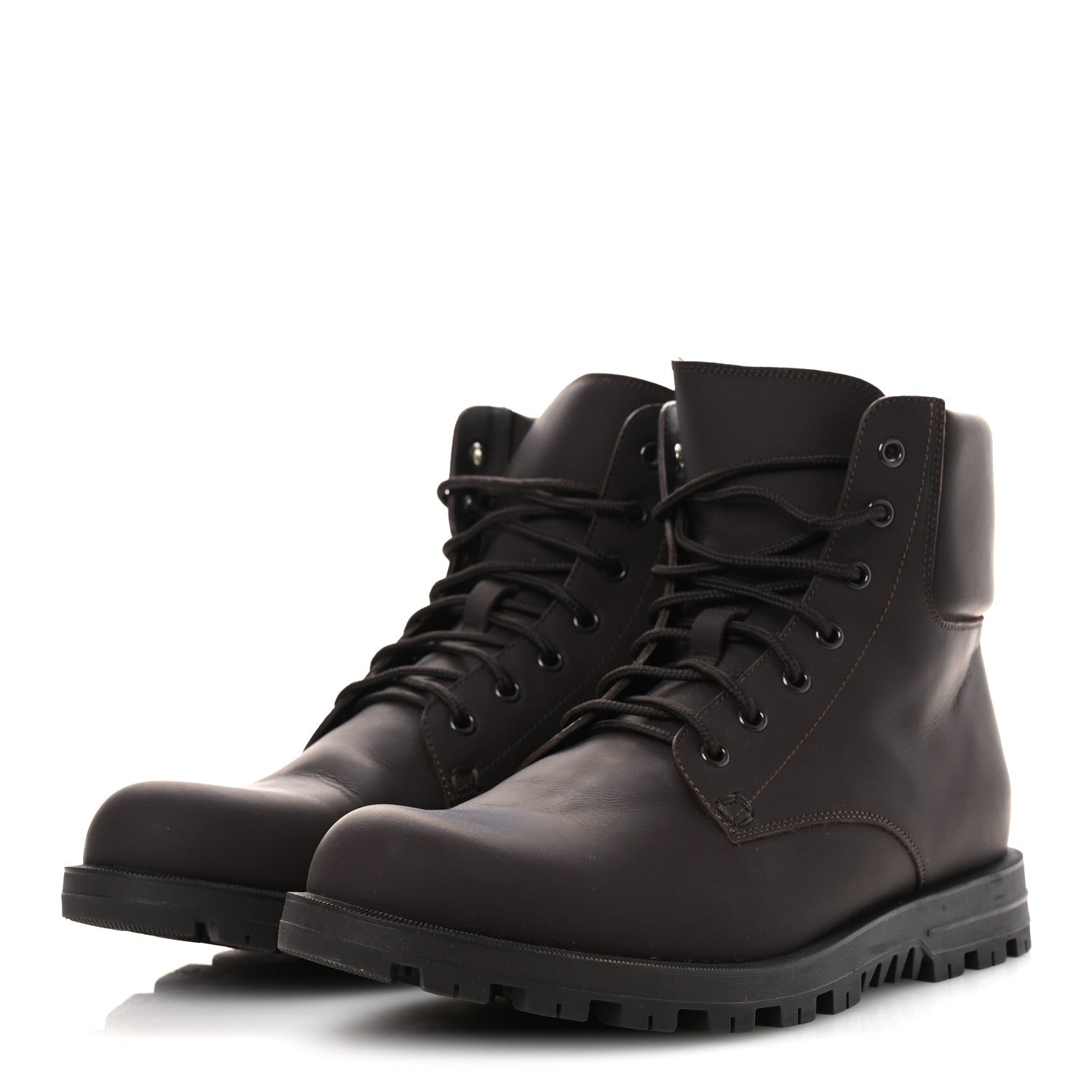 Rubberized Mens Lace Up Ankle Boots 9.5 Brown