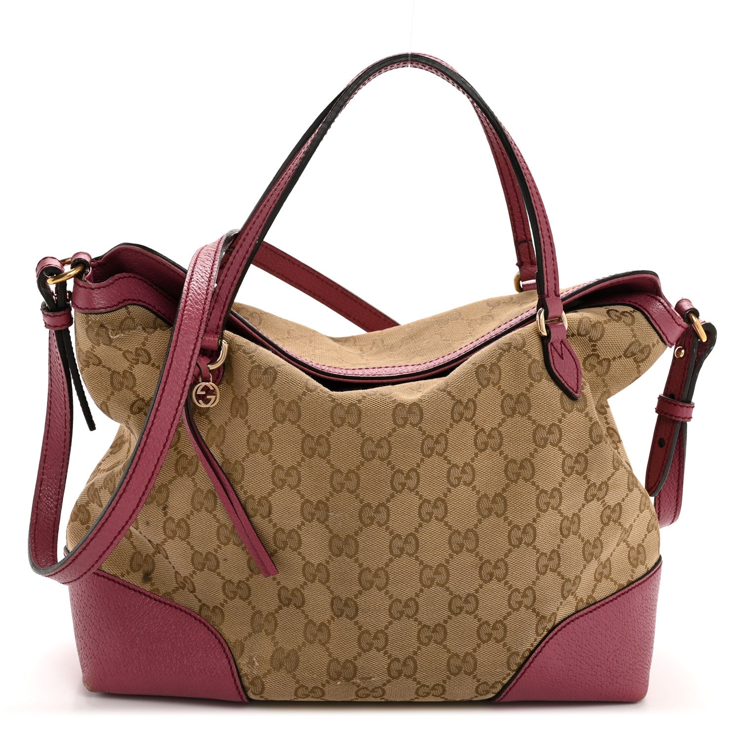Monogram Medium Bree Foldover Tote Beige Ebony Peonia Flower