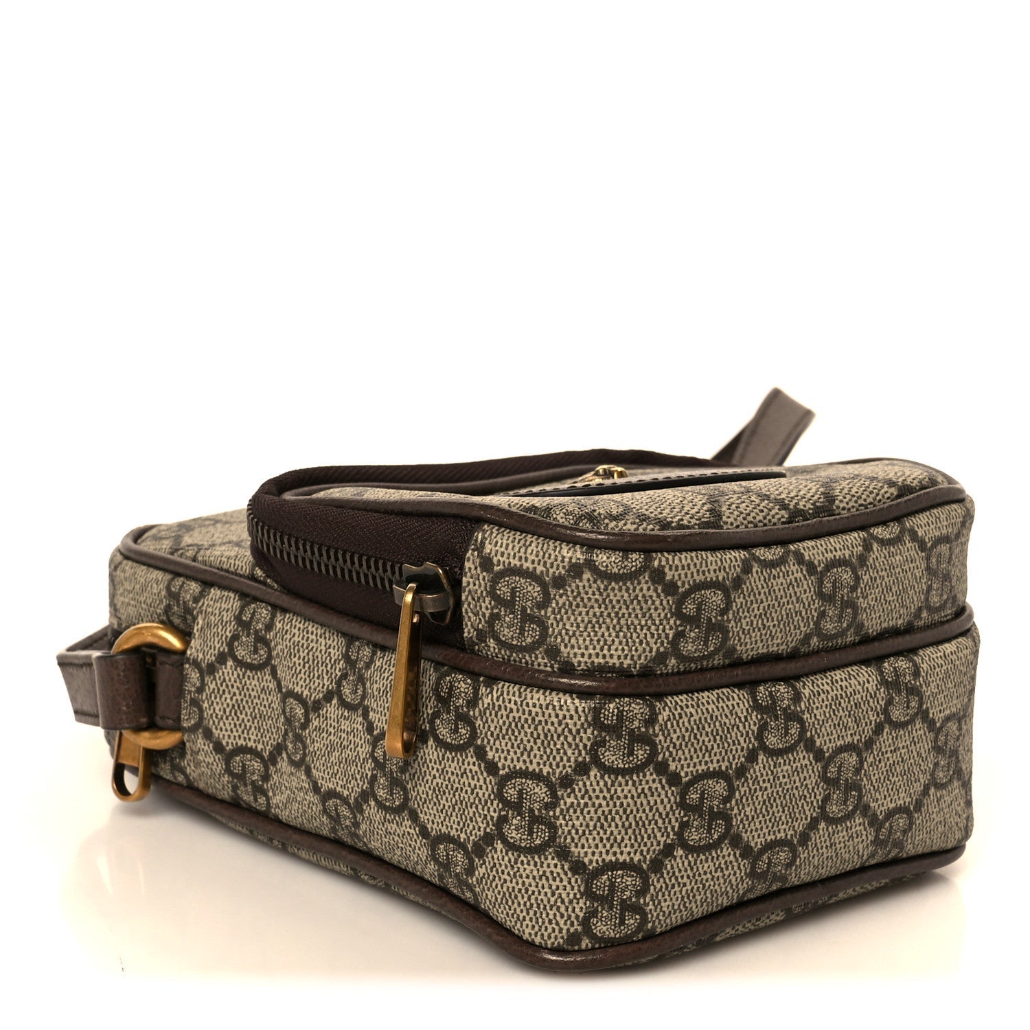 GG Supreme Monogram Mini Neo Vintage Double Zip Messenger Bag Beige New Acero Crop