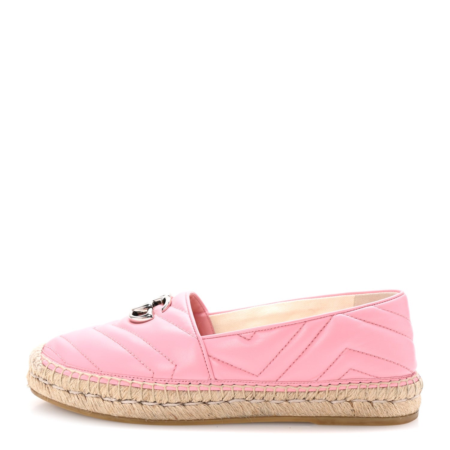 Nappa Matelasse GG Marmont Espadrilles 38.5 Wild Rose