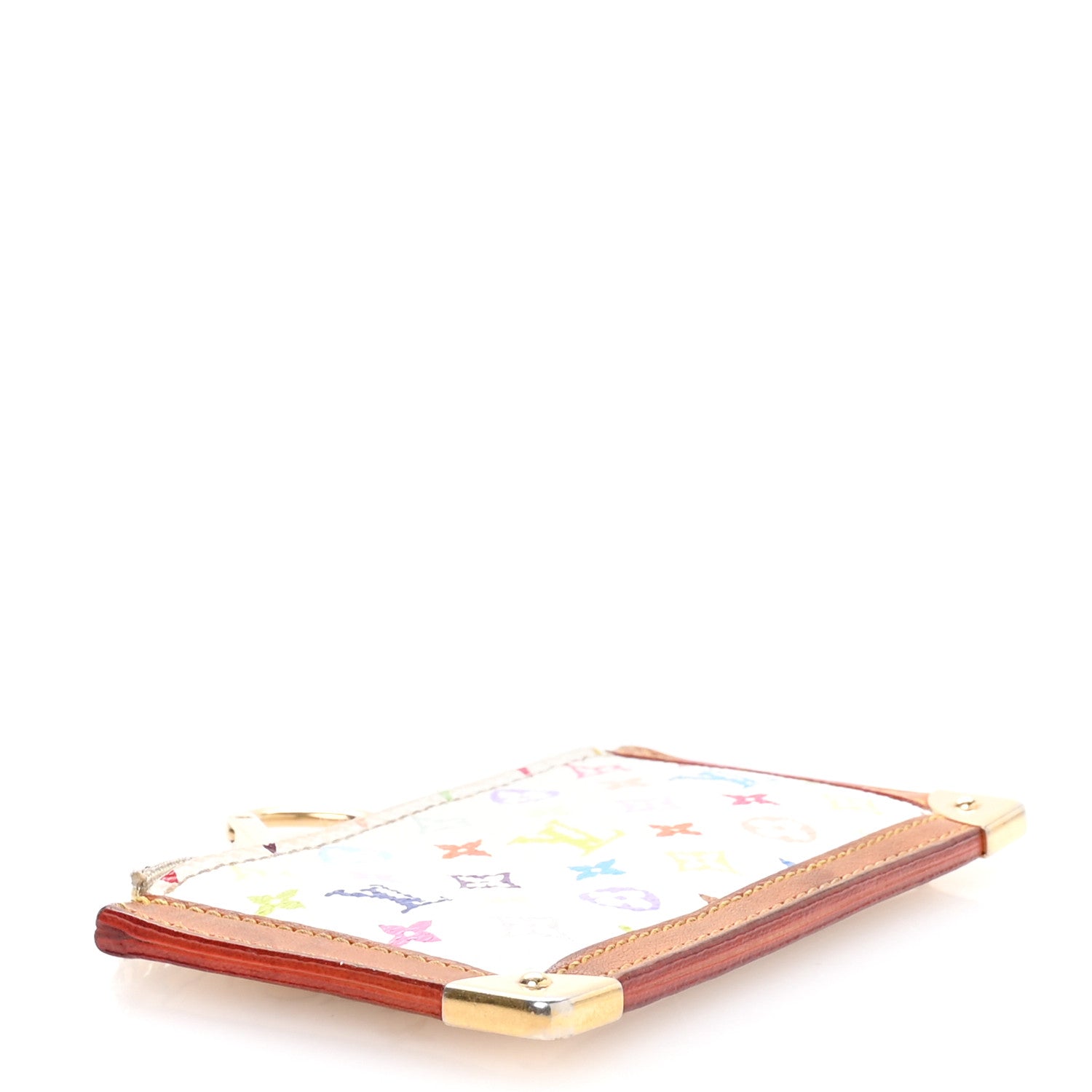 Monogram Multicolor Key Pouch White