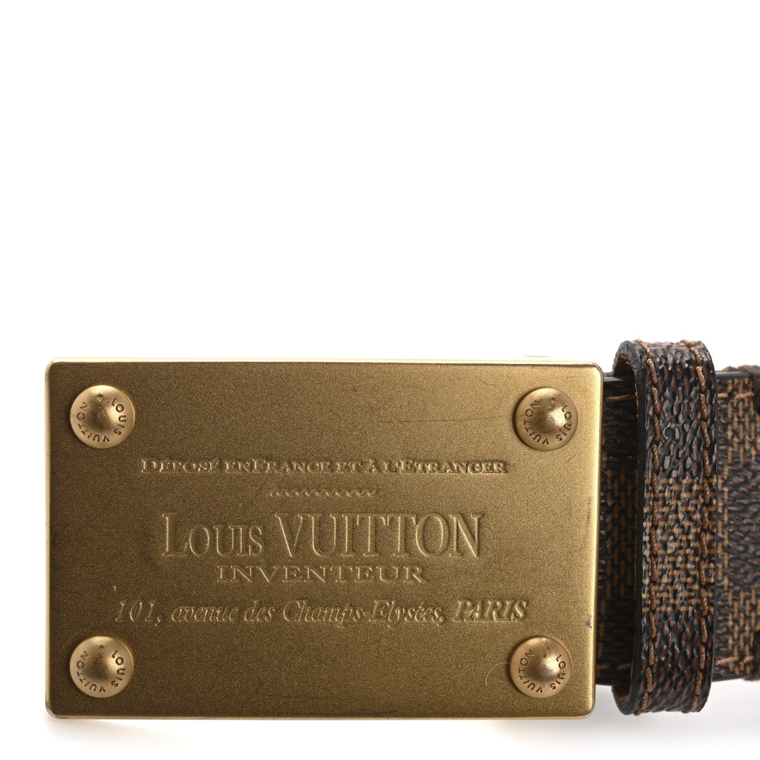 Damier Ebene Inventeur Belt 95 38