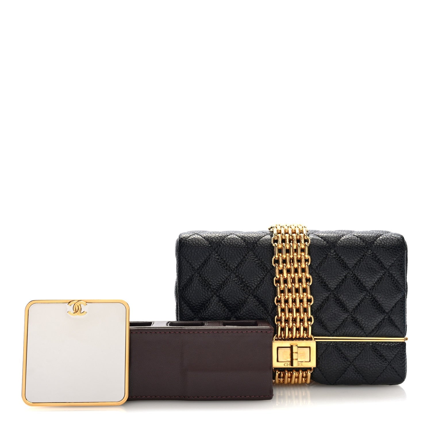 Caviar Quilted Reissue Lipstick Case Black