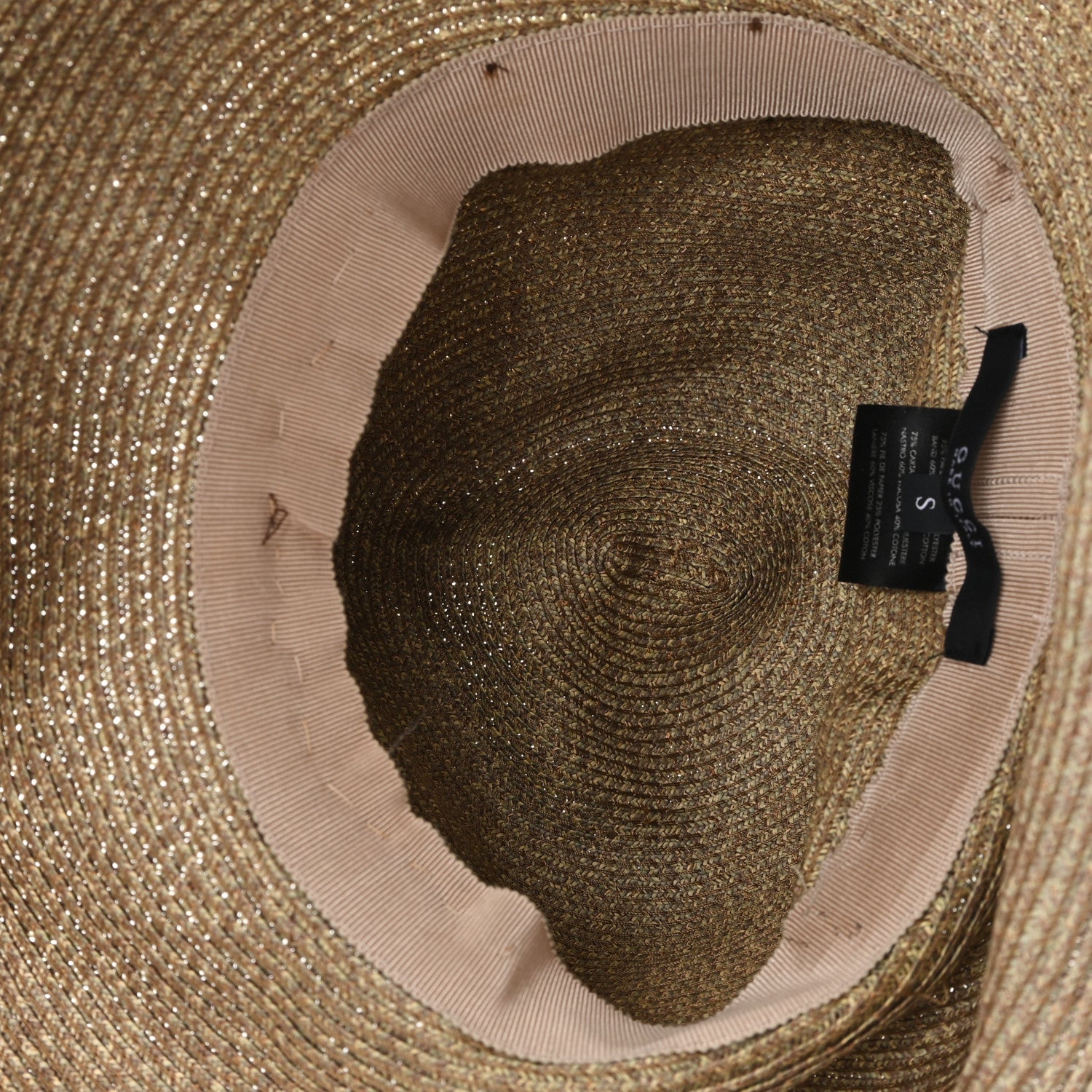 Paper Blend Wide Brim Hat S Brown