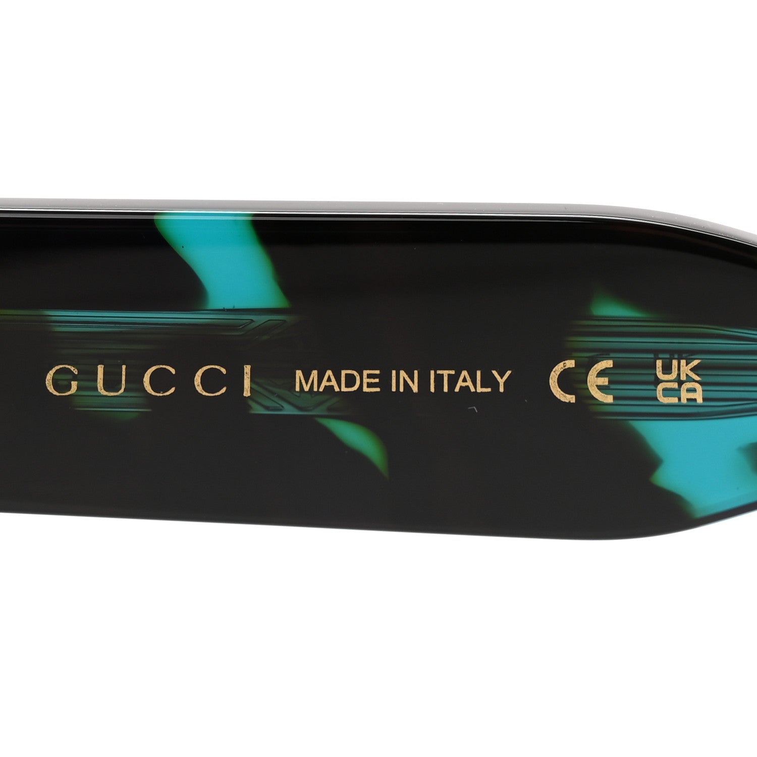 Acetate Square Frame Sunglasses GG1217S Havana Blue