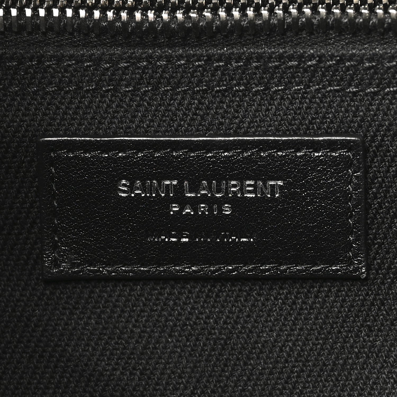 Linen Calfskin Rive Gauche Tote Black