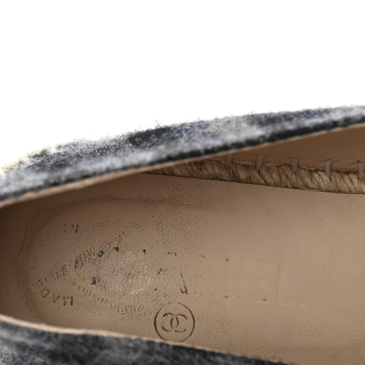 Flannel CC Espadrilles 36 Dark Grey Black