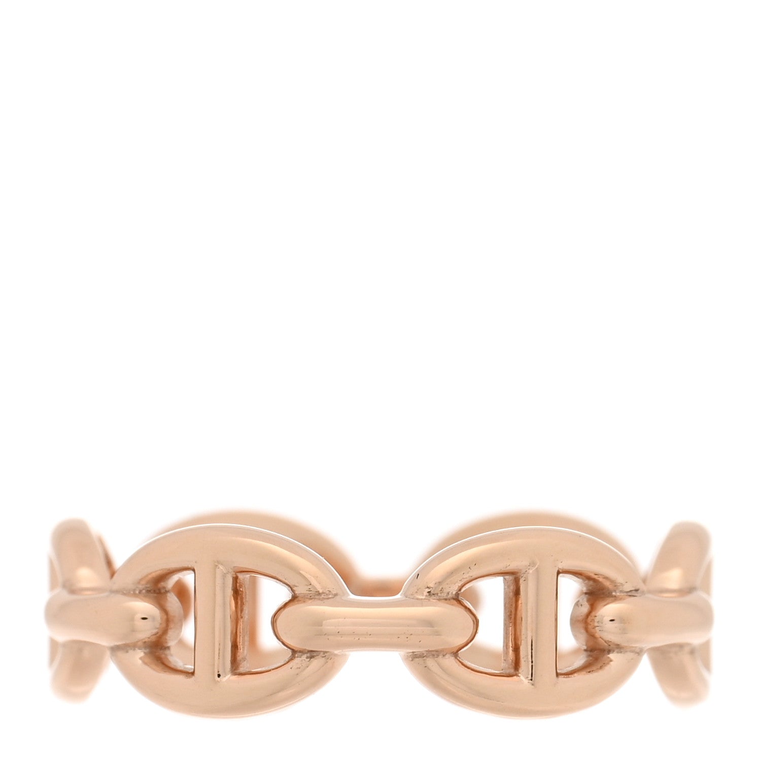 18K Rose Gold PM Chaine d'Ancre Enchainee Ring 53 6.5