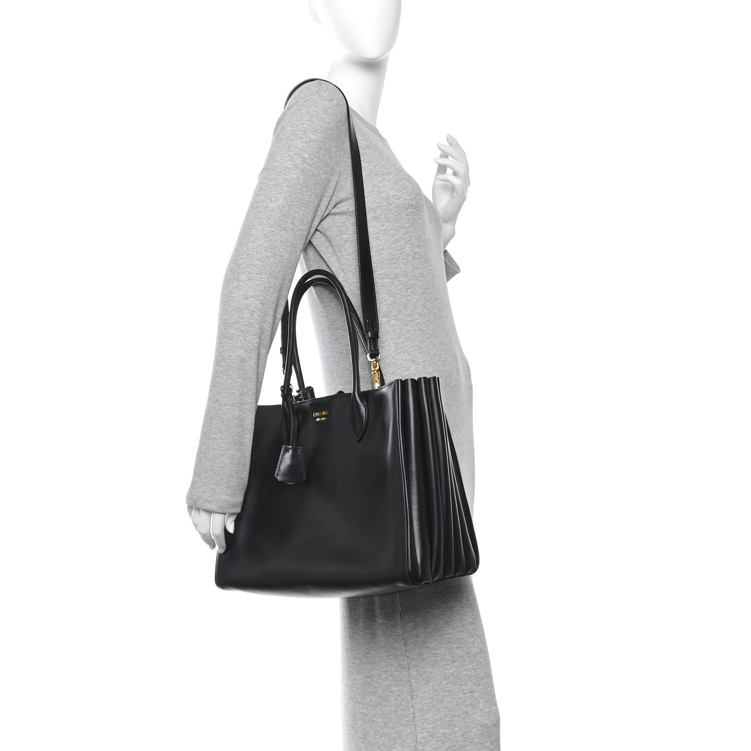 City Calfskin Bibliotheque XL Tote Black
