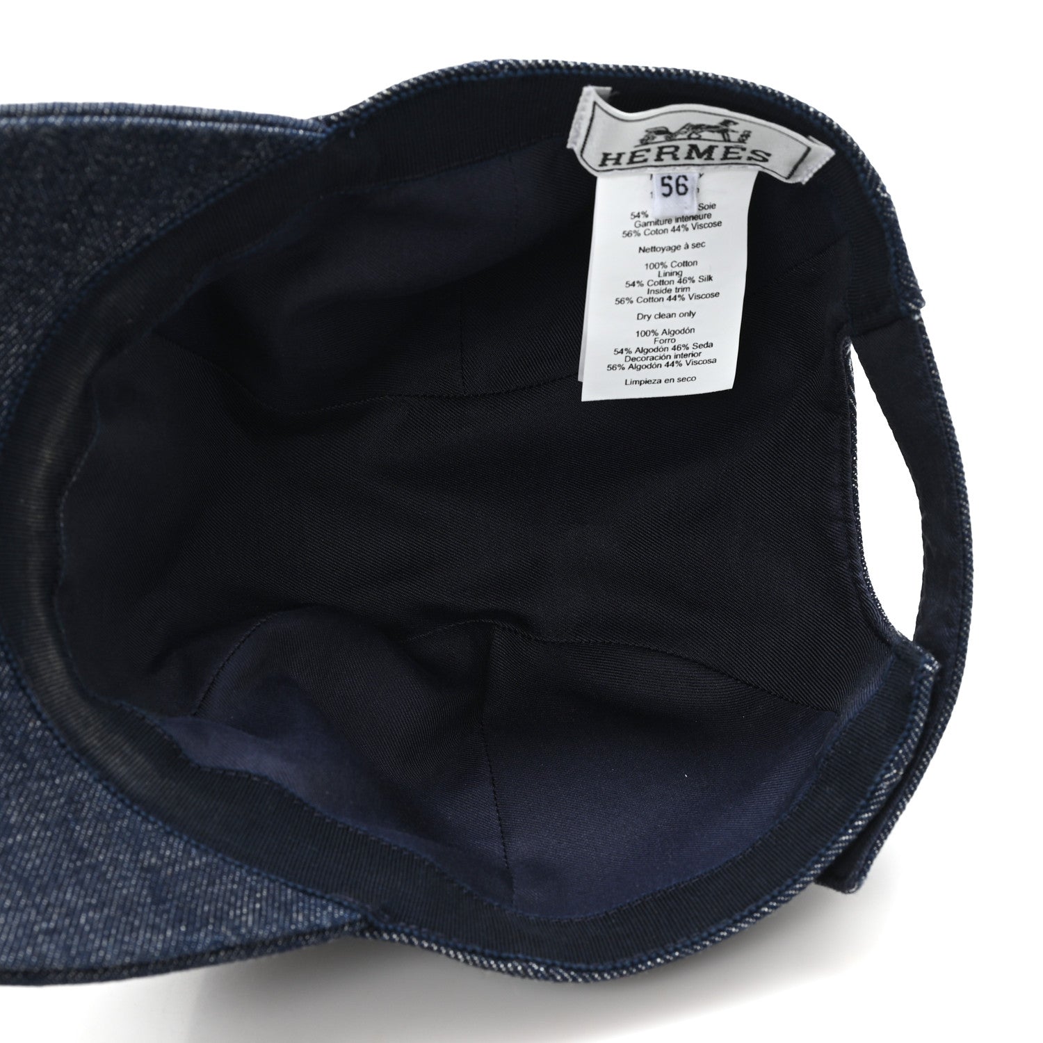 Cotton Denim Embroidered Davis Emile Hat 56 Indigo