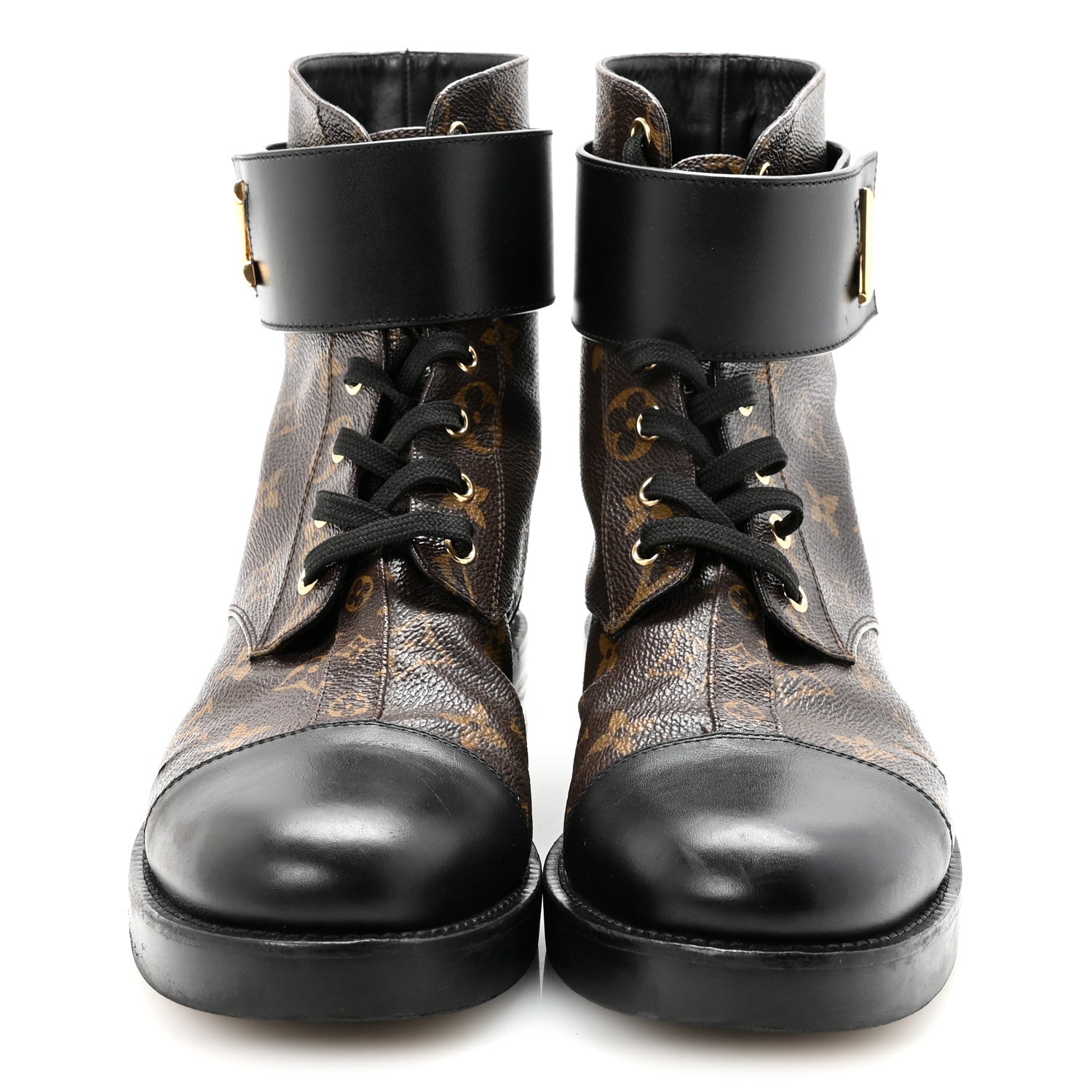 Calfskin Monogram Wonderland Flat Ranger Boots 40 Black