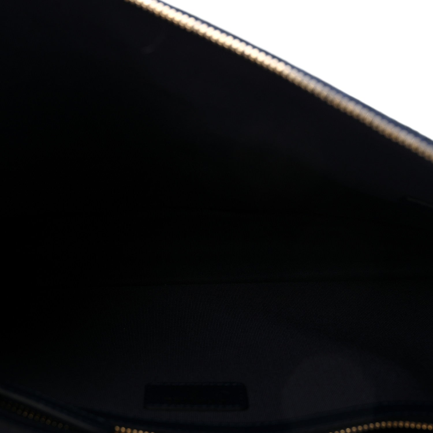 Denim Quilted Zipped Clutch Blue
