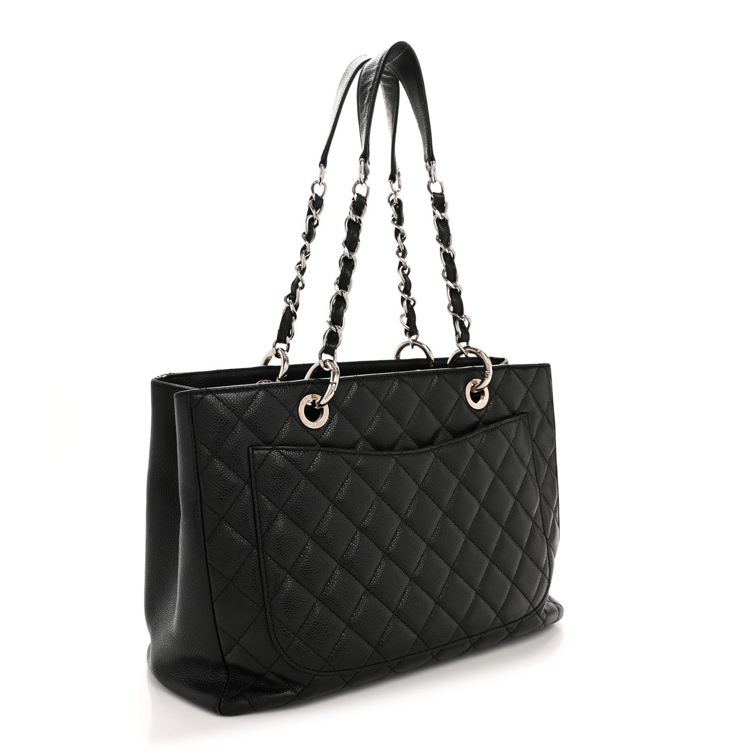 Caviar Quilted Grand Shopping Tote GST Black