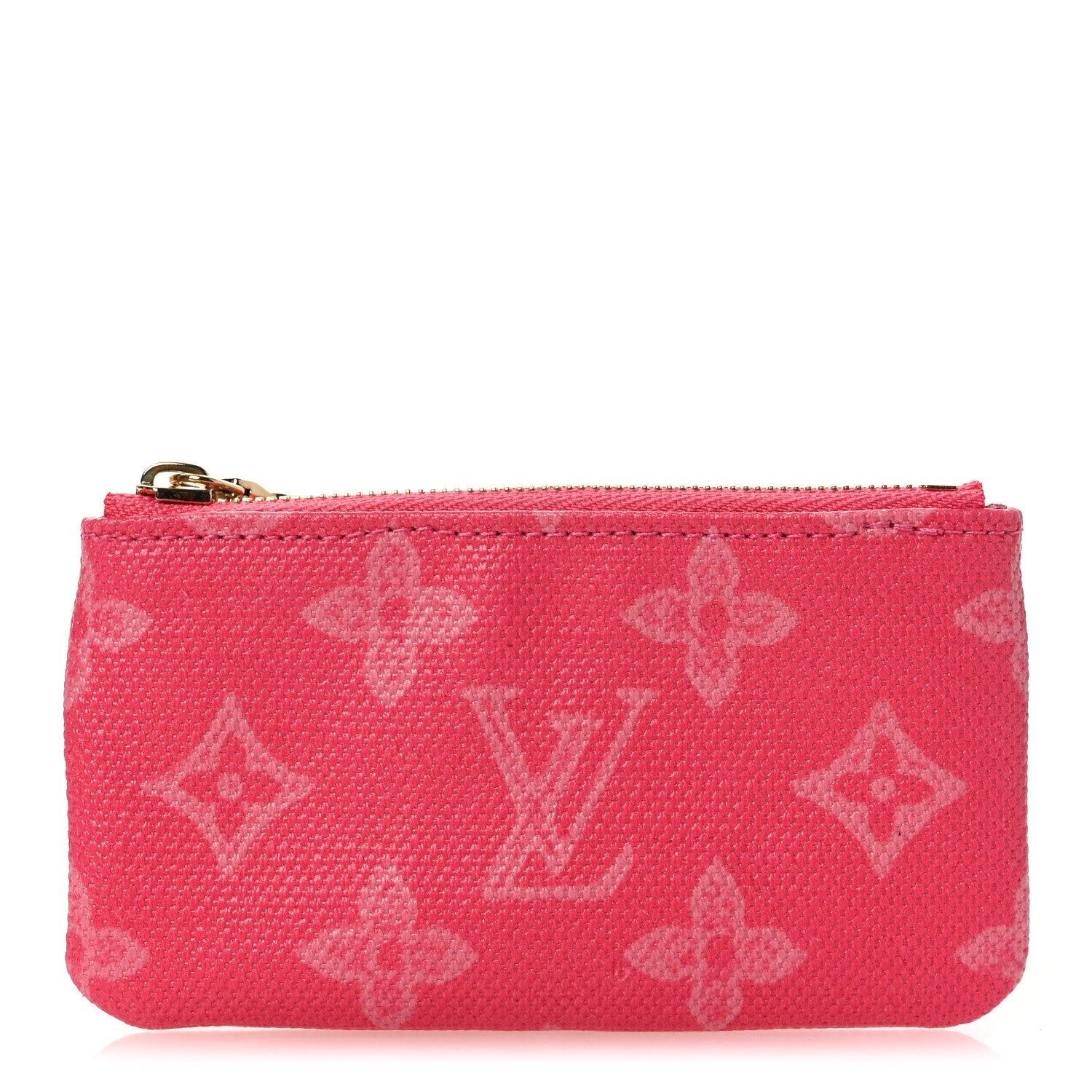 Monogram Origine Lin Key Pouch Rose Ruban