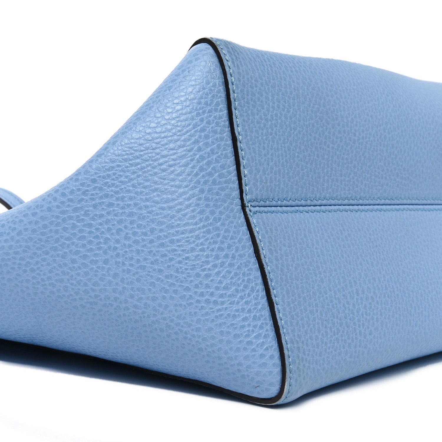 Dollar Calfskin Small Swing Tote Mineral Blue