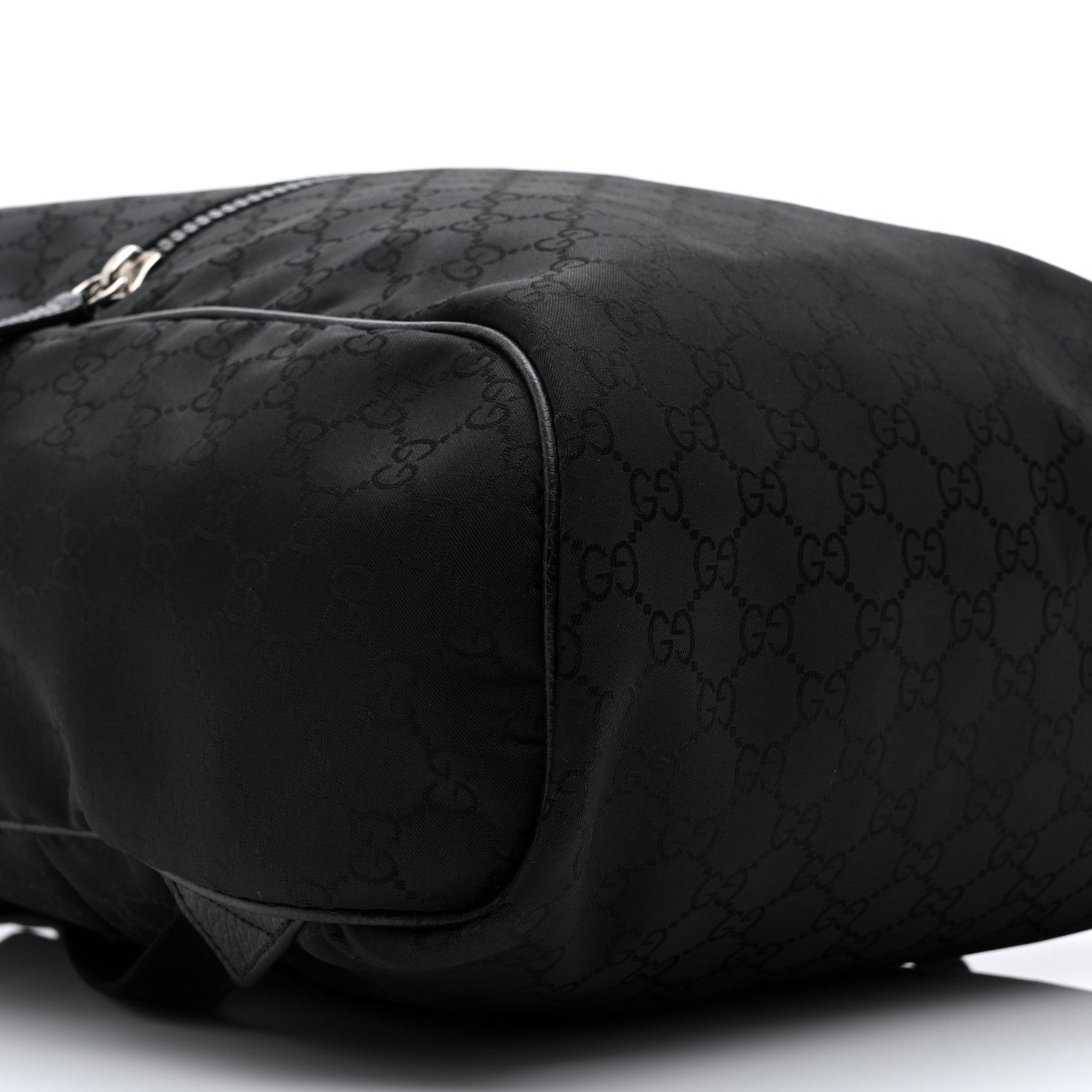Nylon Monogram Slim Backpack Black