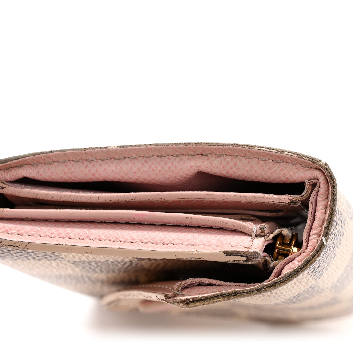 Damier Azur Victorine Wallet Rose Ballerine