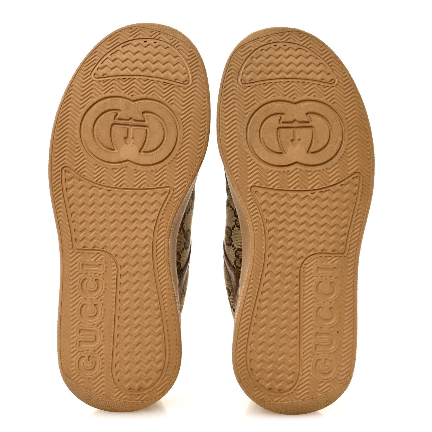 Calfskin GG Monogram Womens Platform 55mm Sneakers 38.5 Hezelnut Beige Ebony Mystic White