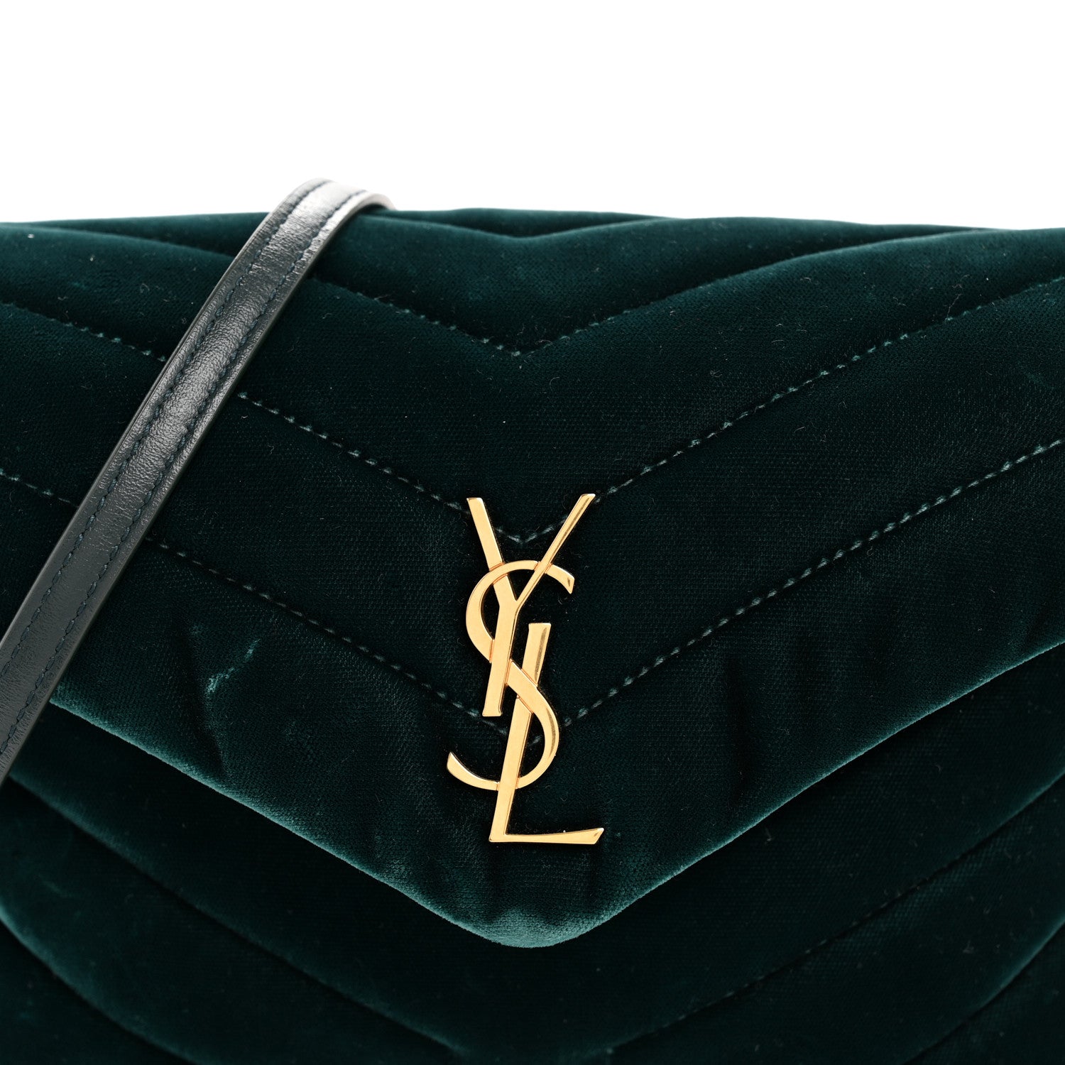 Velvet Y Quilted Monogram Toy Loulou Chain Satchel Dark Ottanio