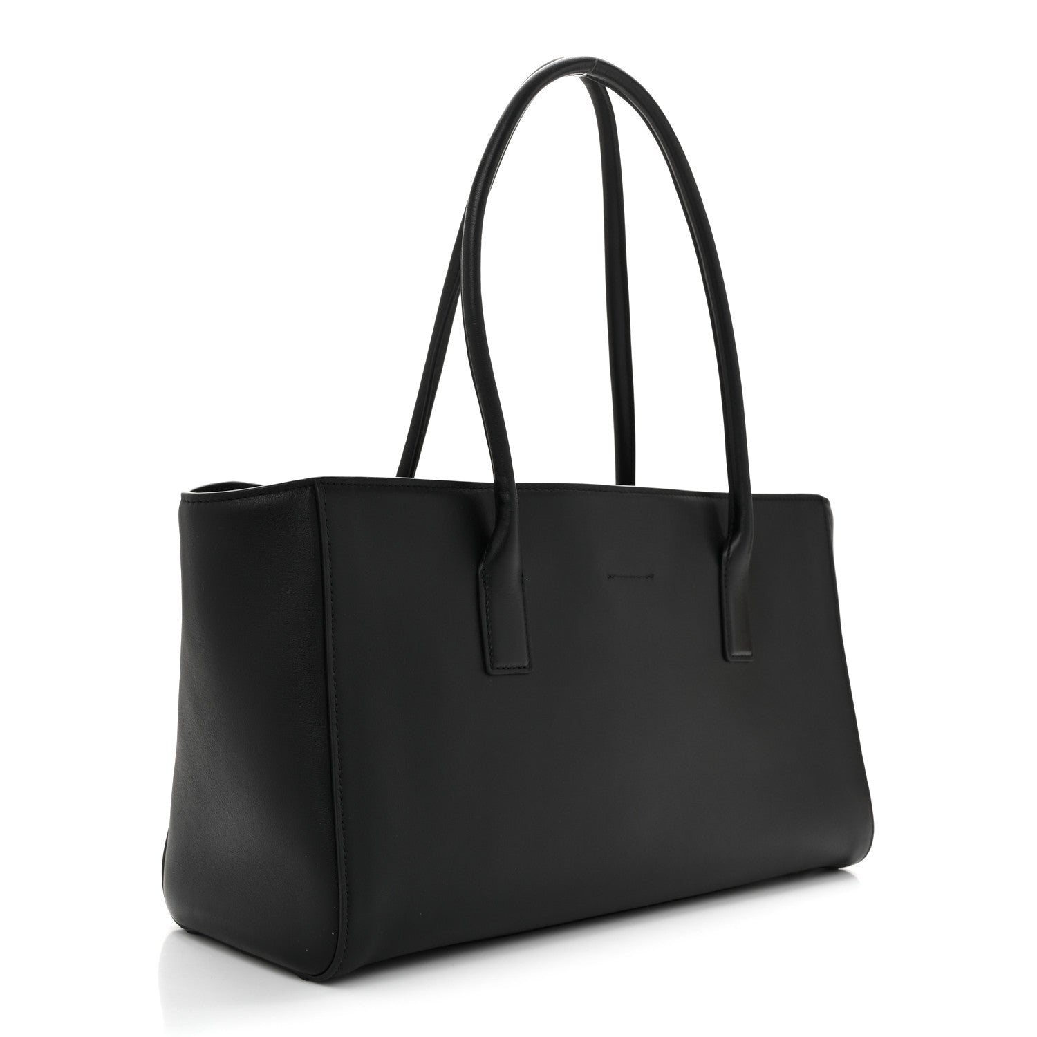Calfskin Archetype Small Shopping Tote Black