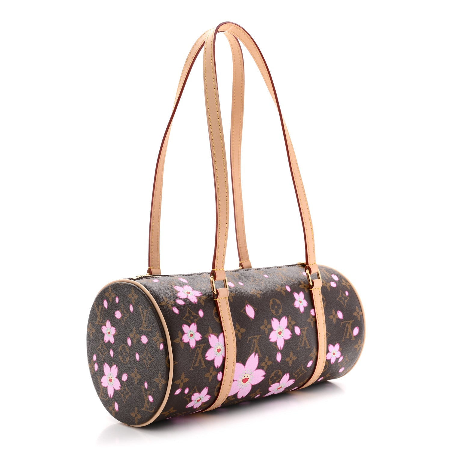 LV X TM Monogram Cherry Blossom Papillon Sakura Brown