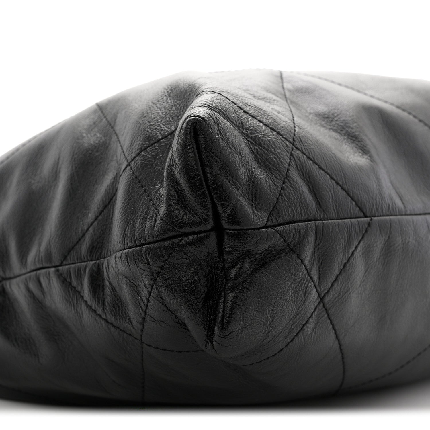 Shiny Calfskin Quilted Small Chanel 22 Black
