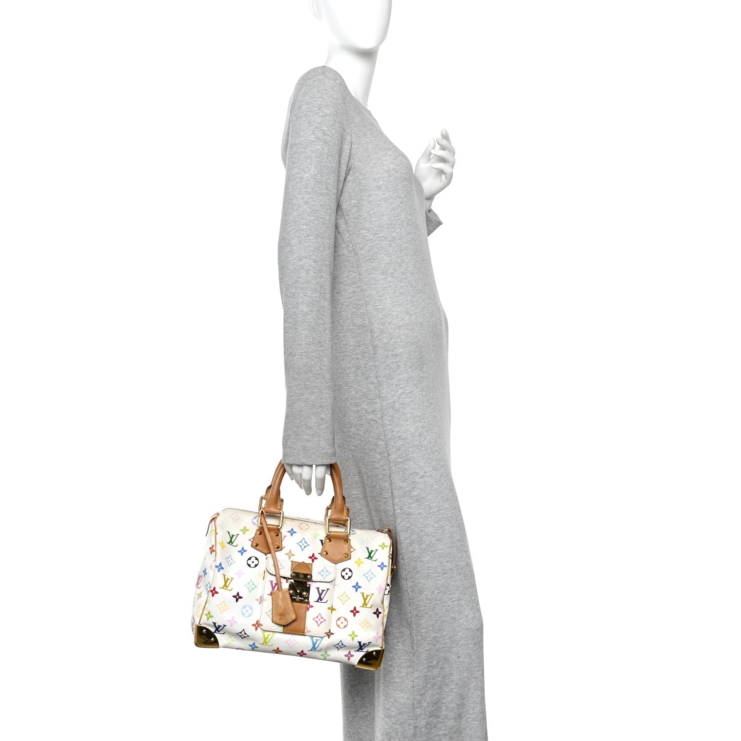 Monogram Multicolor Speedy 30 White