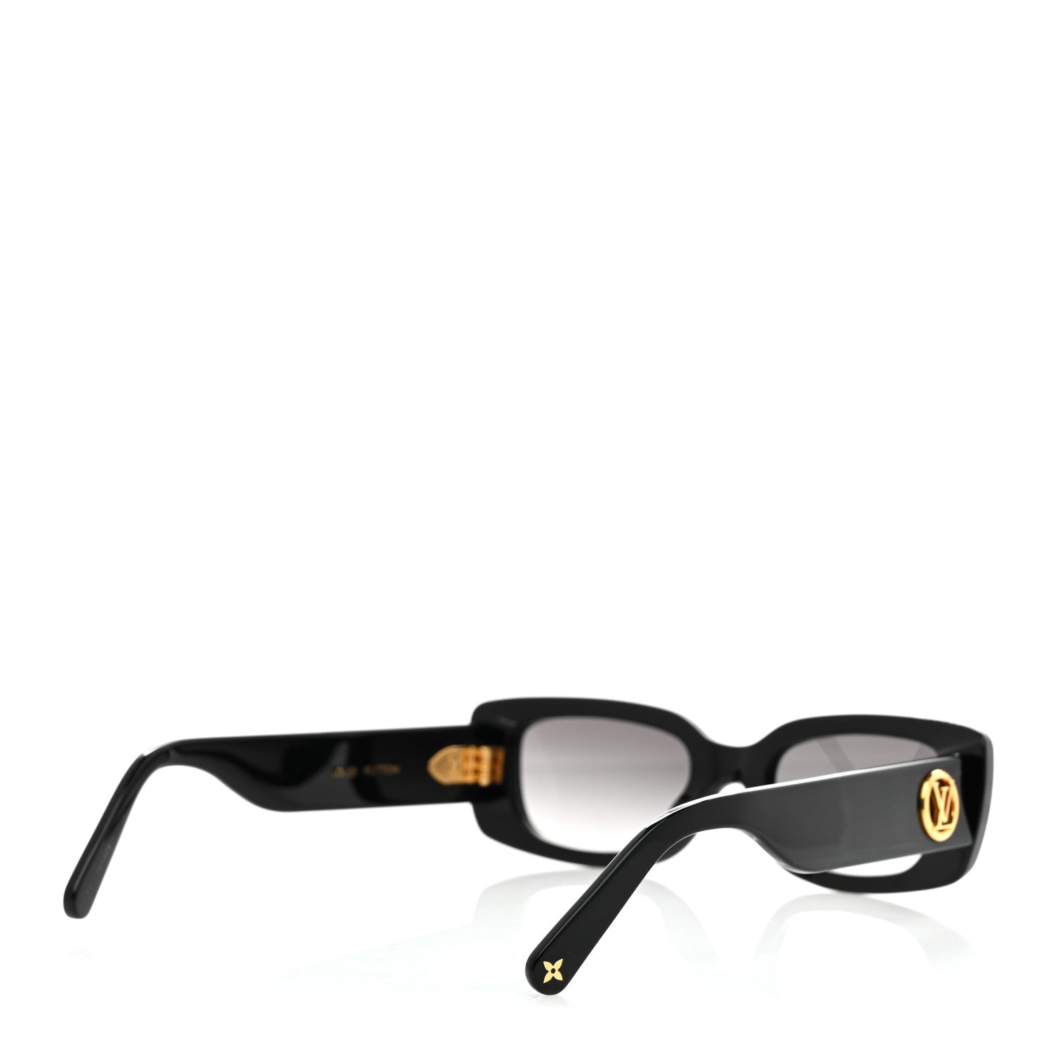 Acetate LV Circle Cat Eye Sunglasses Z2109W Black