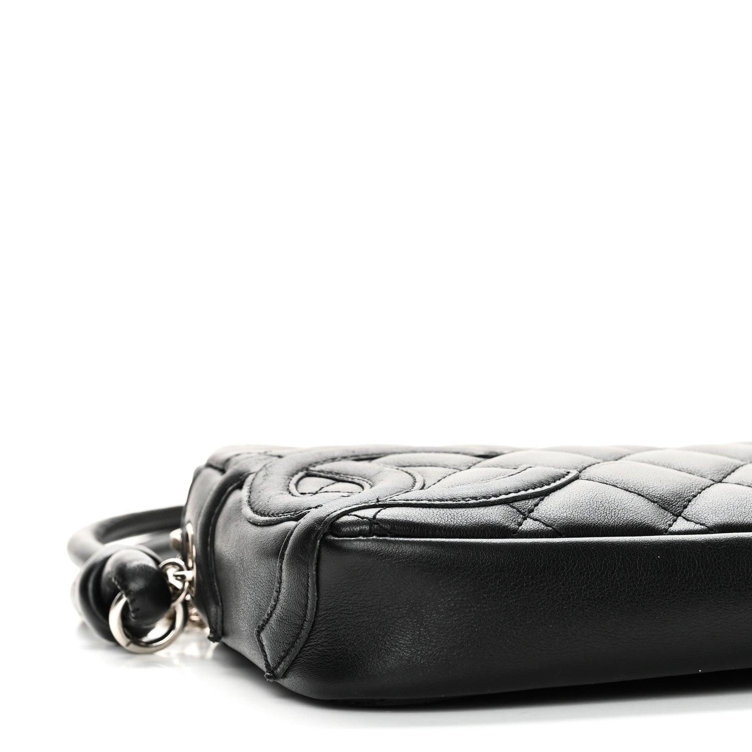 Calfskin Quilted Cambon Pochette Black
