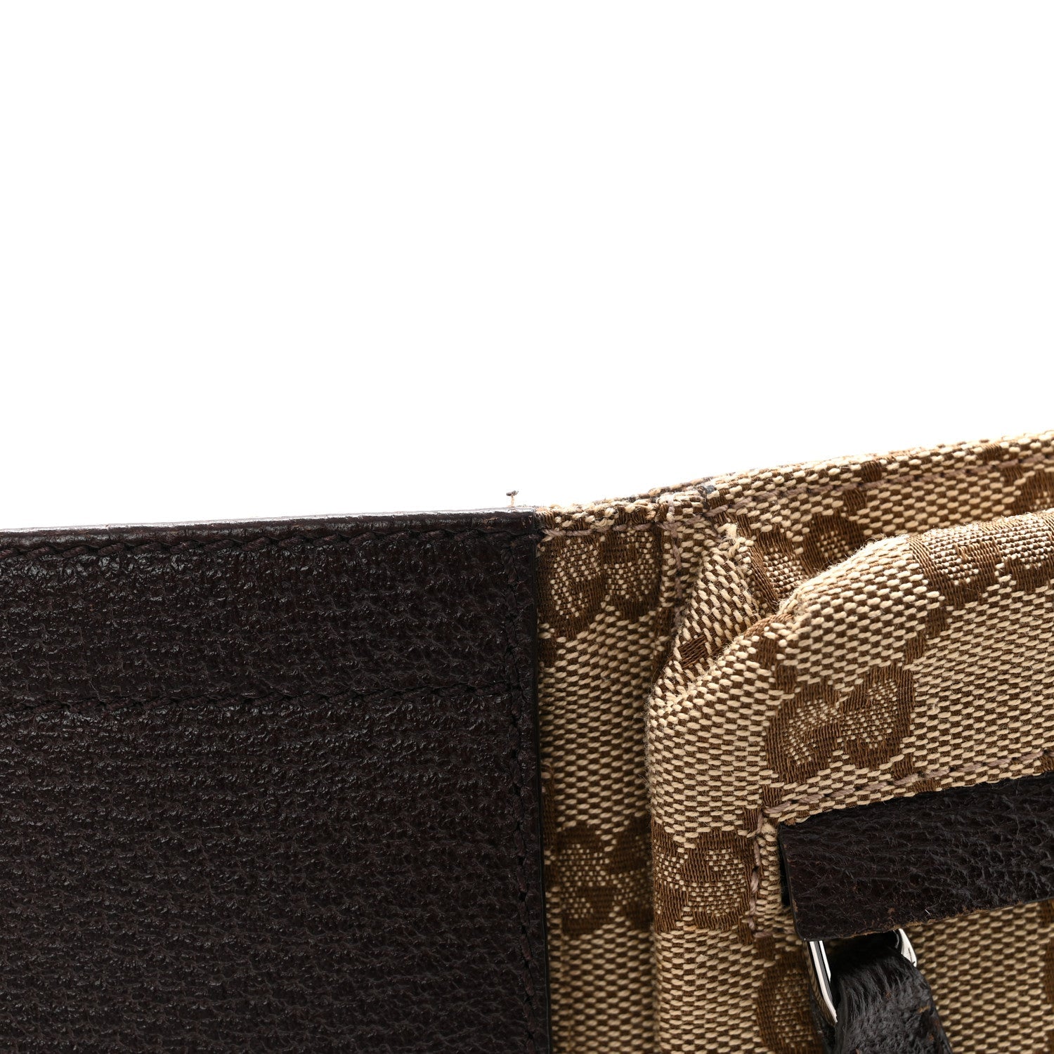 GG Monogram Double Pocket Belt Bag Dark Brown