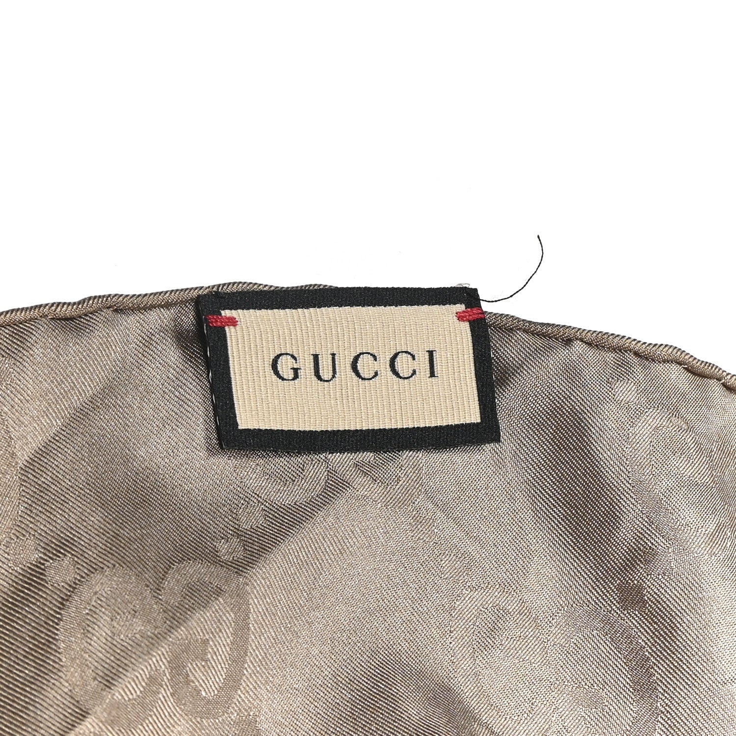 Silk GG Monogram Square Shawl Beige